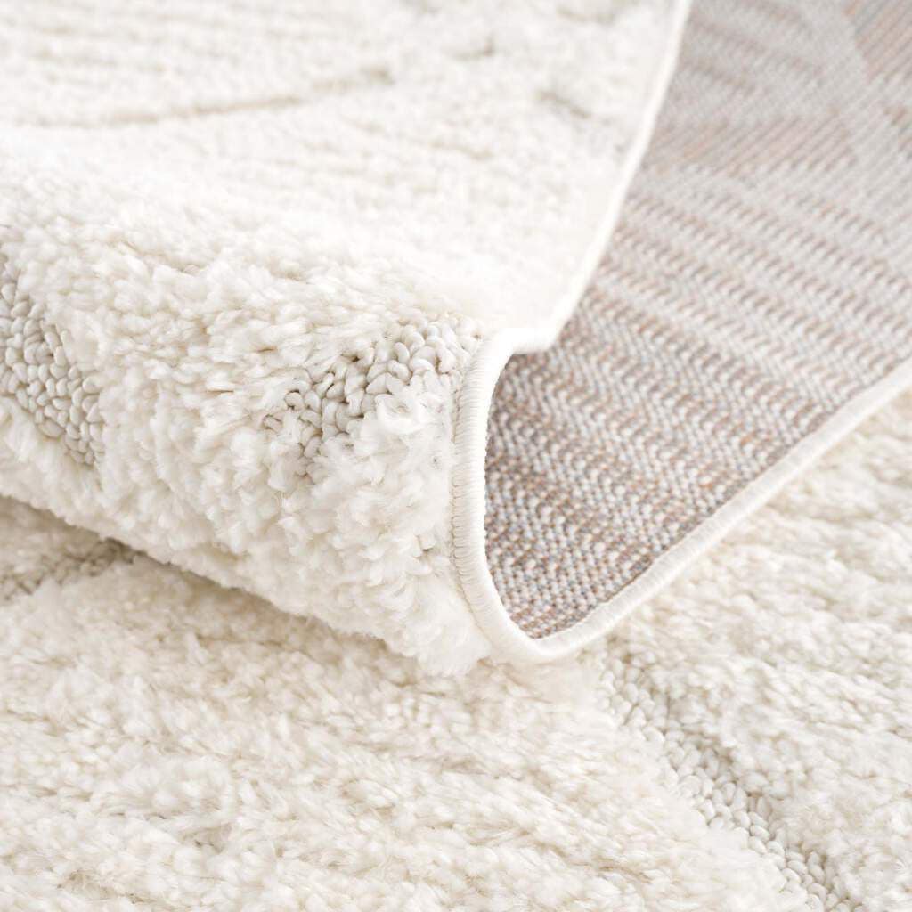 Carpet City Hochflor-Teppich »Focus 2997«, rund, 20 mm Höhe, Boho-Teppich, Hochtief-Muster/ 3D-Effekt, für Wohnzimmer, Schlafzimmer