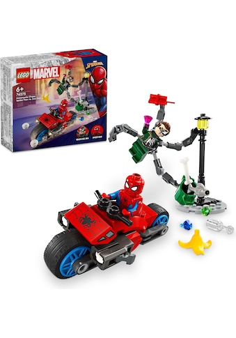 Konstruktionsspielsteine »Motorrad-Verfolgungsjagd: Spider-Man vs. Doc Ock (76275)«,...