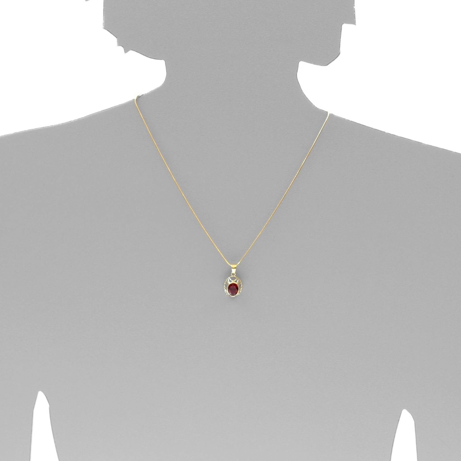 OSTSEE-SCHMUCK Kettenanhänger »- Maline - Gold 333/000 - sy. Rubin«