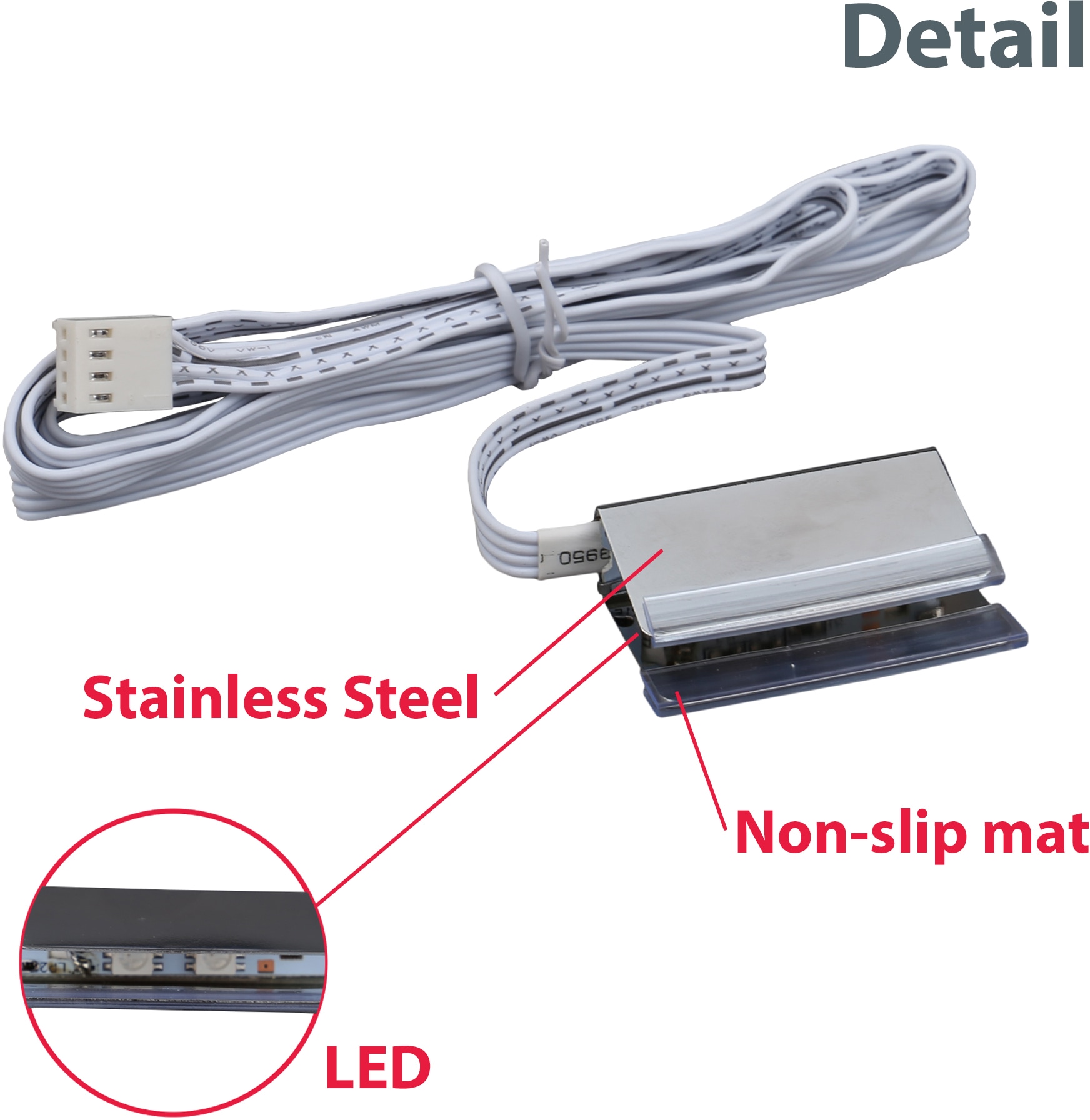 B.K.Licht LED Dekolicht LED-Board 4 Stk. Farbwechsler LED Clips, RGB, Glasboden-Beleuchtung, Glaskantenlichter, Leuchten