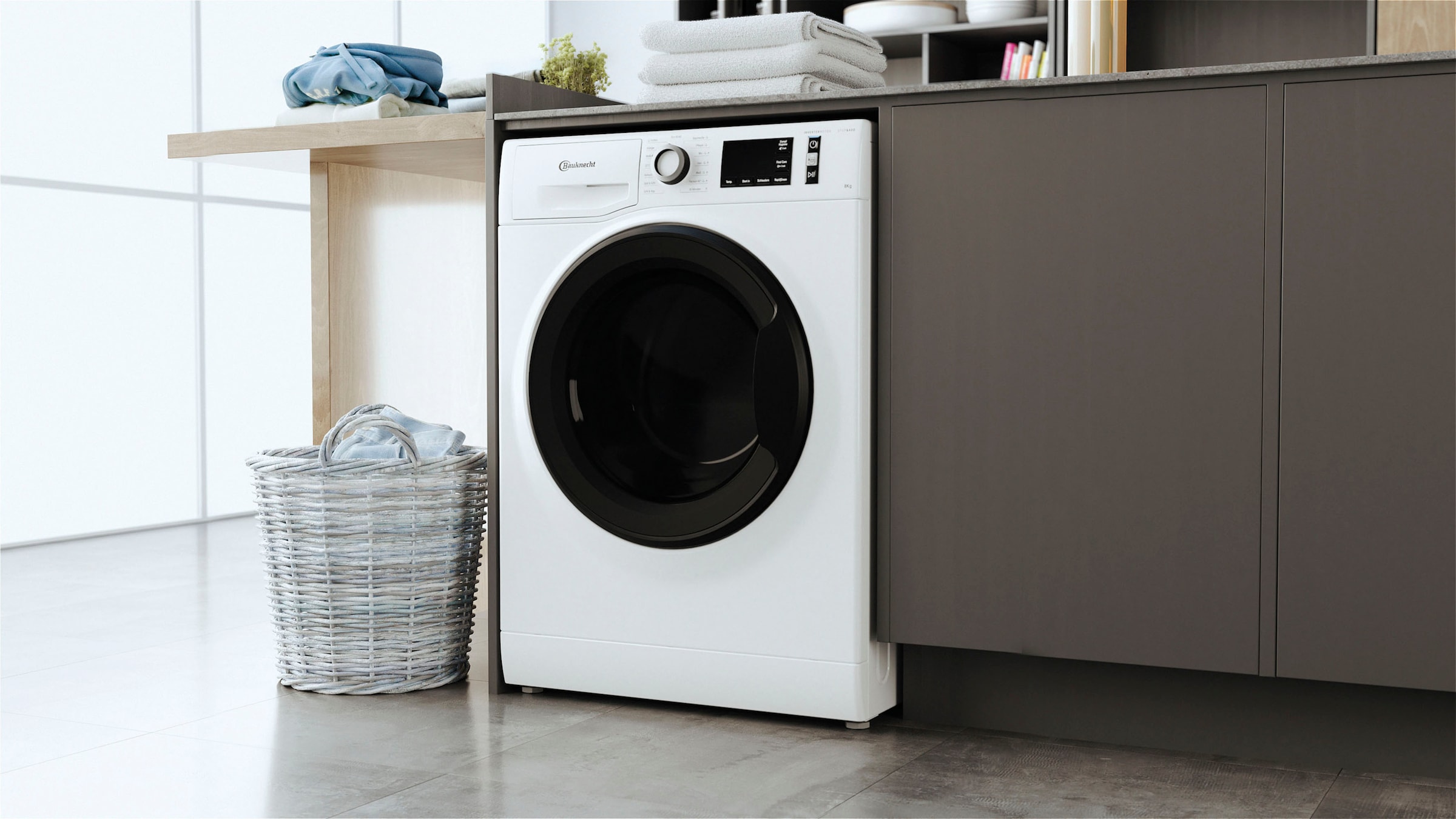 BAUKNECHT Waschmaschine, mit 8 U/min, XXL Herstellergarantie SUPER 4 Jahren ECO 3 Jahre 1400 kg, Garantie 8464A