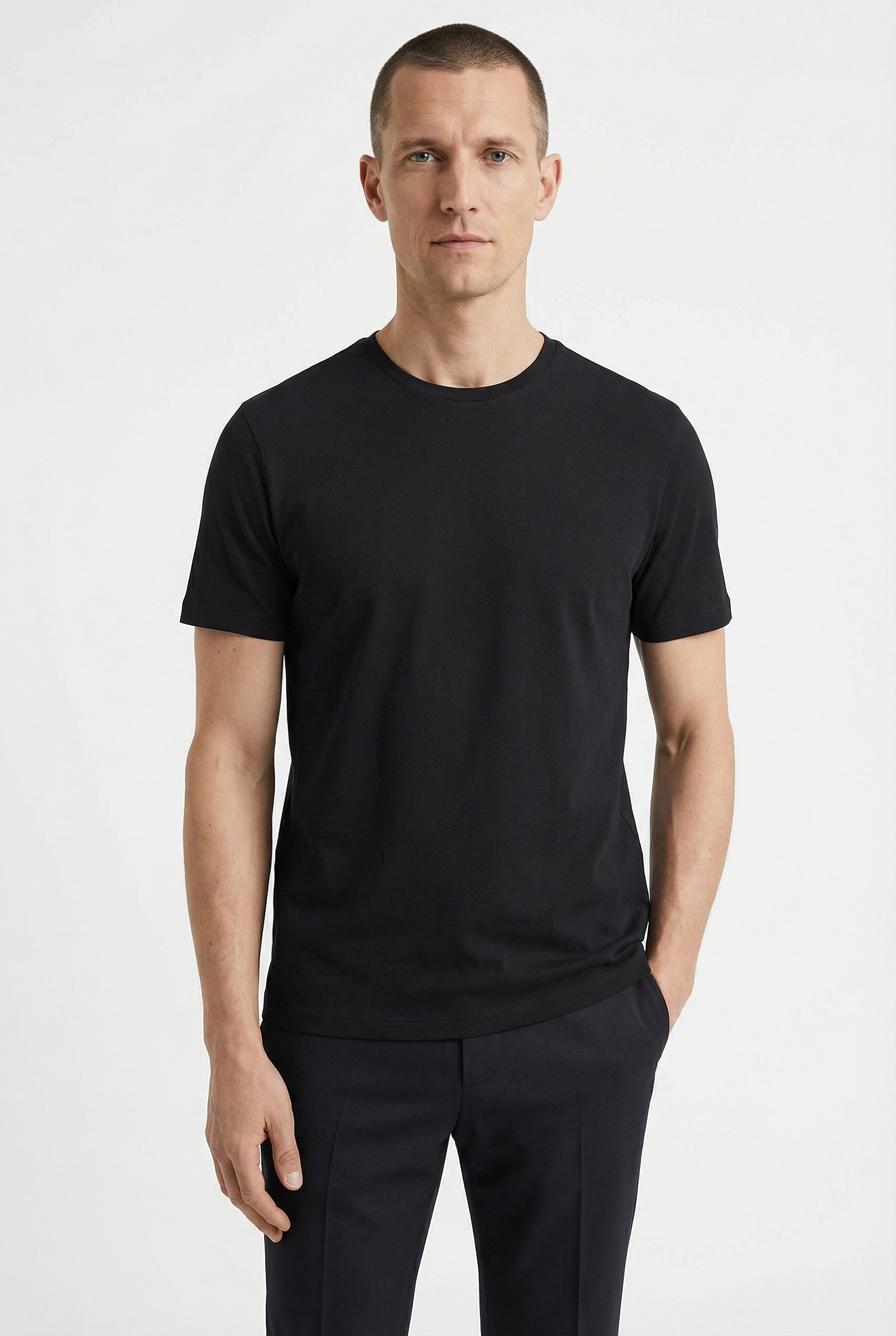 OLYMP T-Shirt Packung, 3er, 3 Stk. Rundhalsausschnitt, modern fit, reine Baumwolle