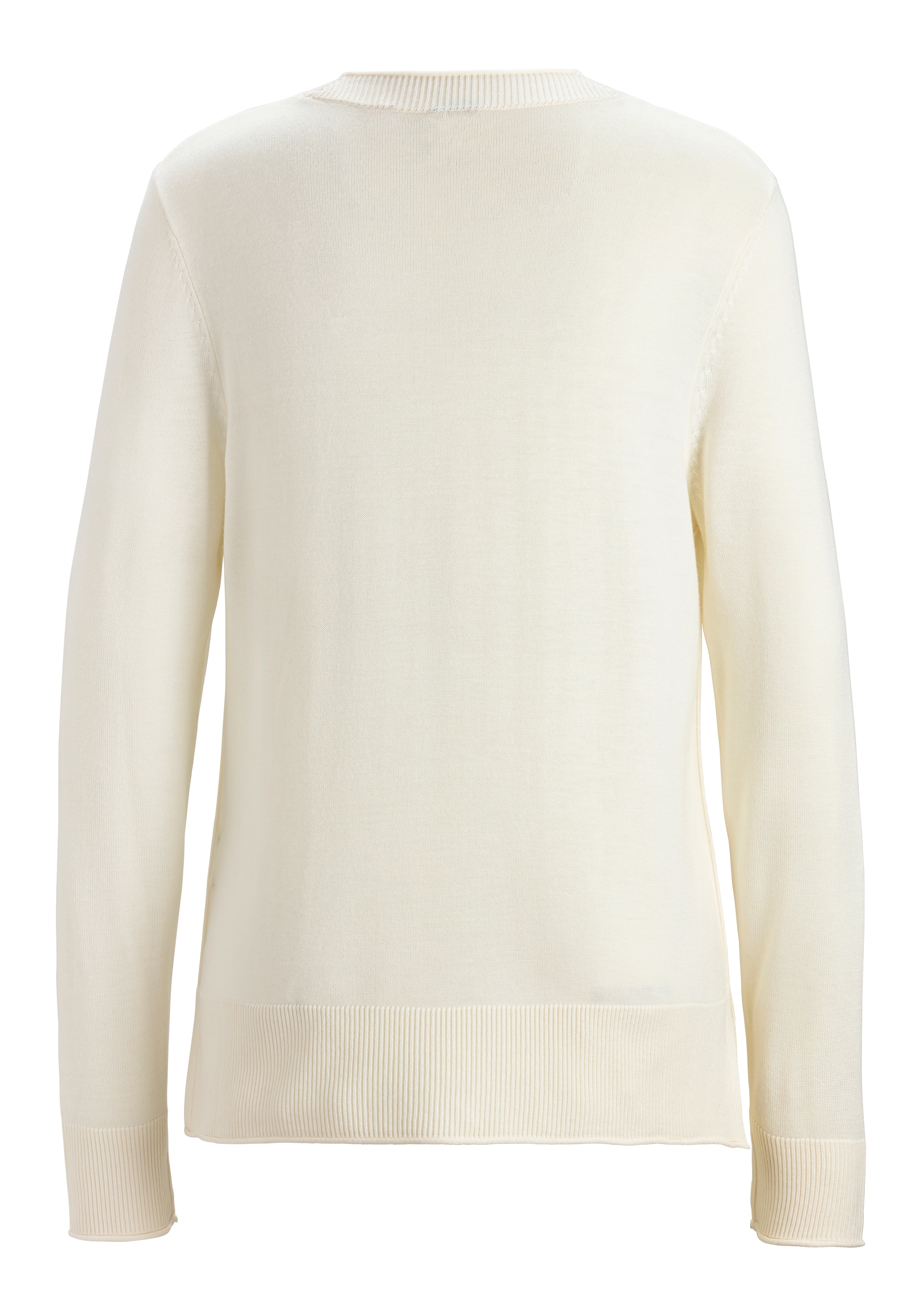 BOSS ORANGE Strickpullover »Fanikale Premium Damenmode«, klassicher Basic-Pullover, Rundhals