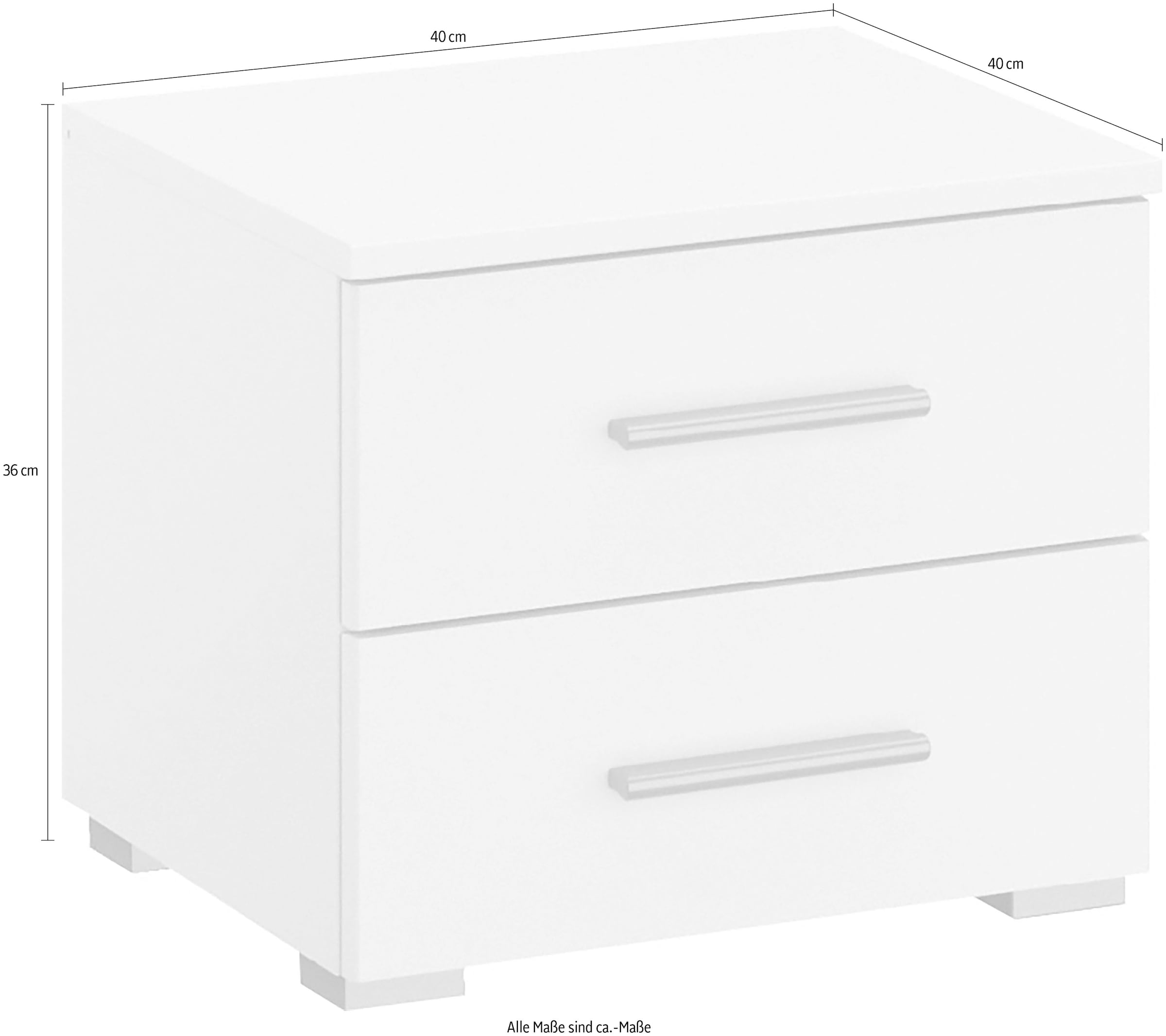 rauch Nachtkommode »Base«, (Set), 2er-Set, optional in moderner Hochglanz-Front