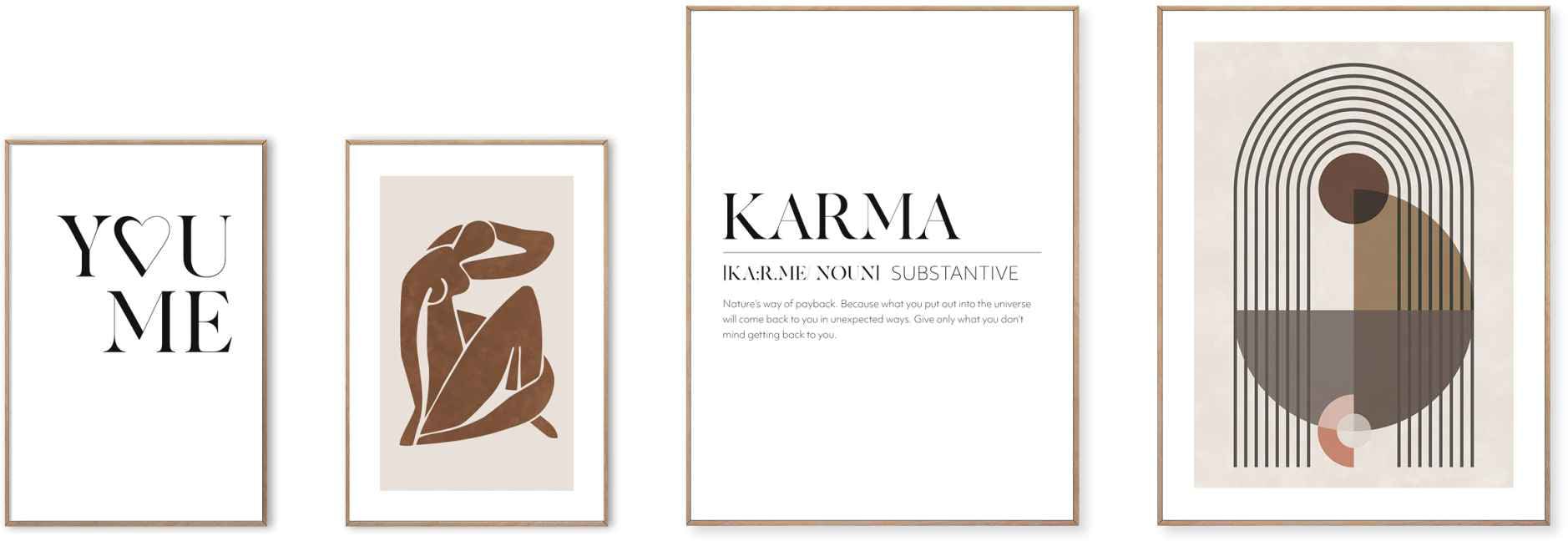 Reinders! Wandbild »Karma Abstrakt - Liebe - Frau - Formen«, (4 St.) auf  Raten kaufen