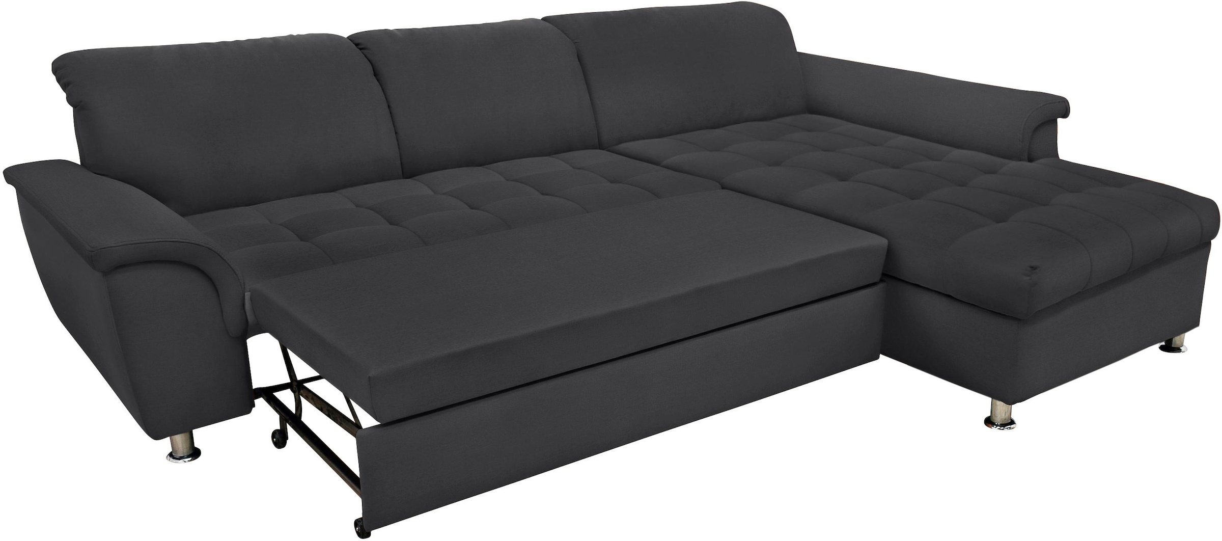 DOMO collection Ecksofa Franzi, wahlweise mit Bettfunktion, Bettkasten und Kopfteilverstellung