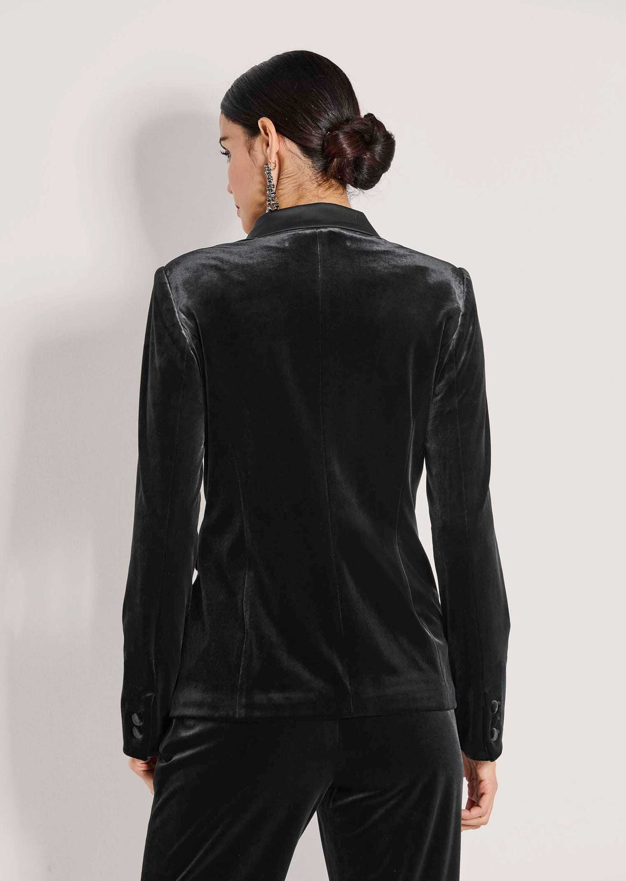 MADELEINE Longblazer »Samtjacke Samtblazer mit Reverskragen«