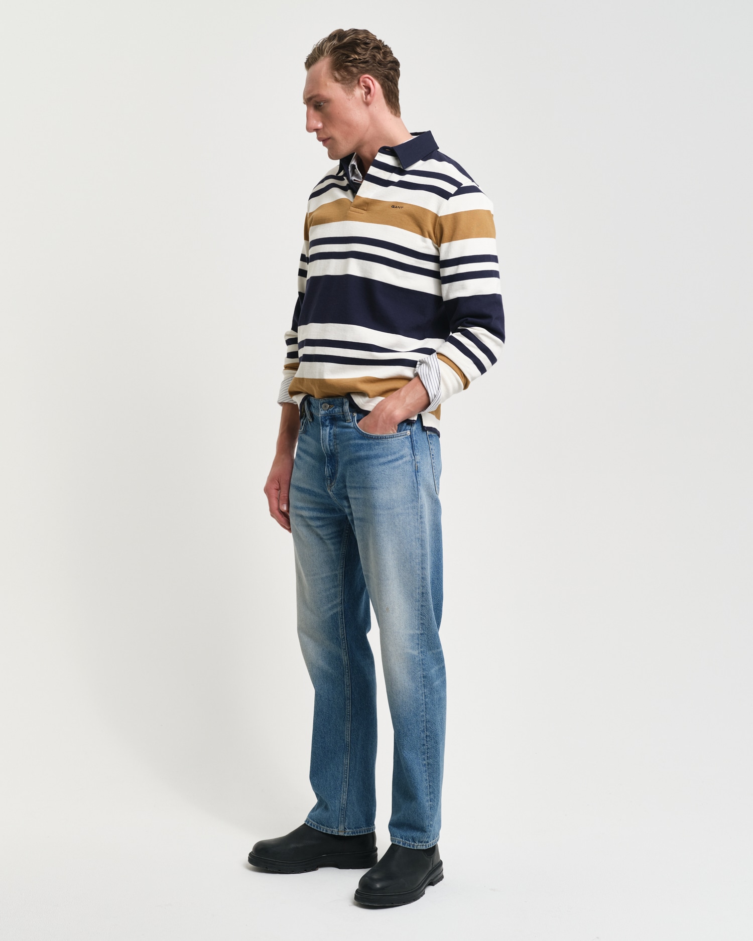 Gant Langarm-Poloshirt »MULTISTRIPE HEAVY RUGGER«, mit bunten Streifen, unisex