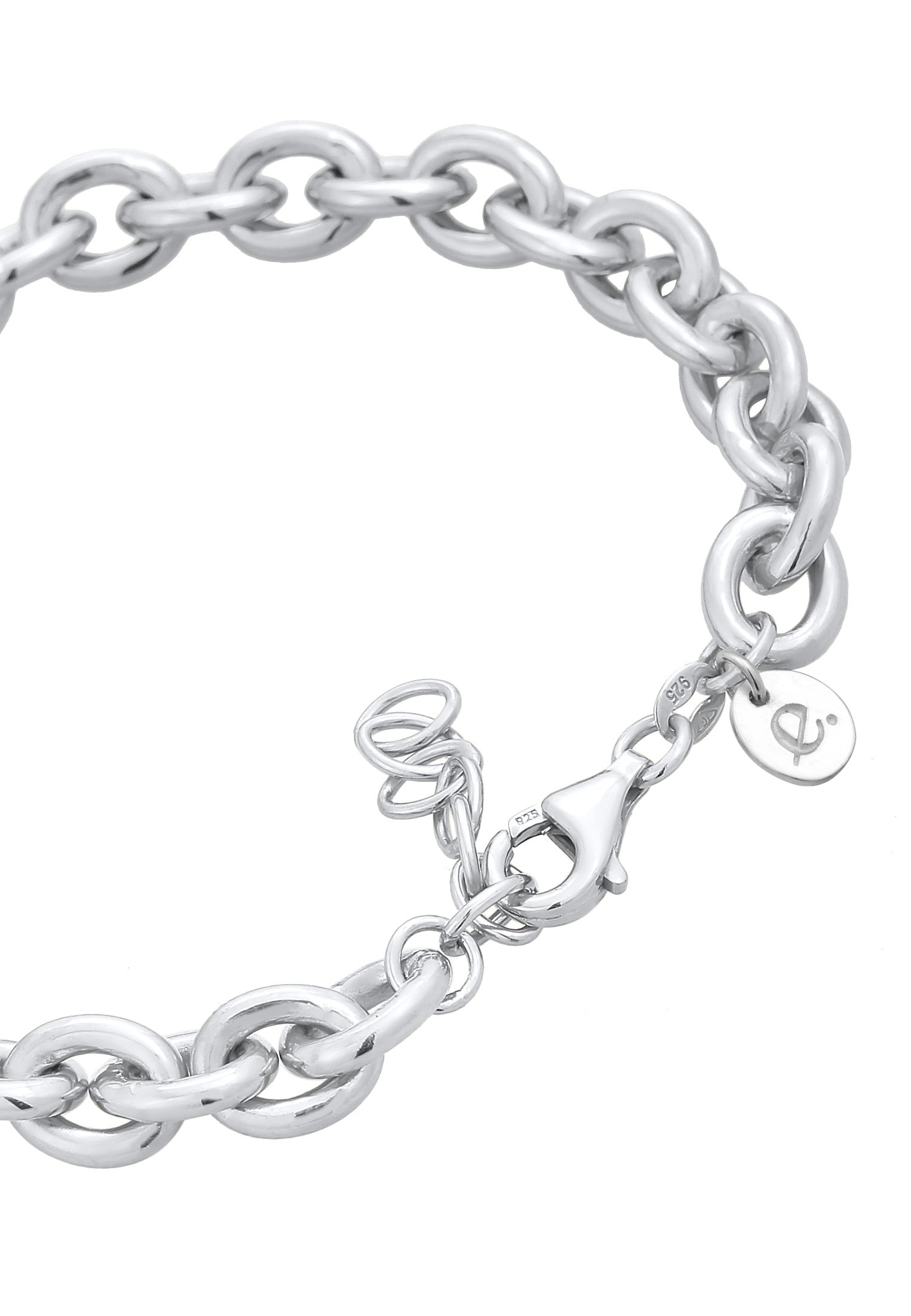 Elli Premium Armkette »Armband Grobe Ankerkette Rolokette Elegant 925 Silber«