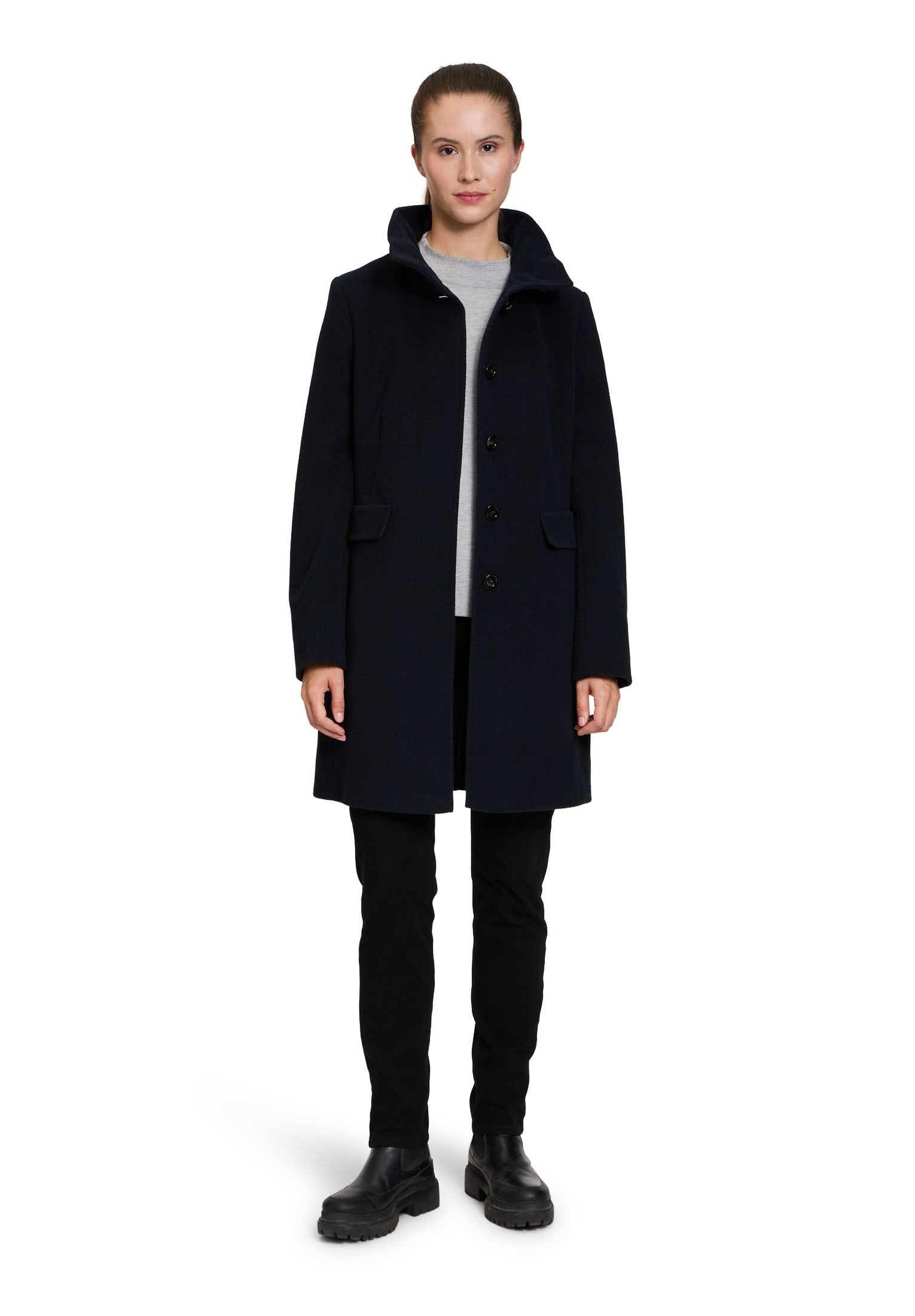 Gil Bret Wolljacke »Wollmantel mit Stehkragen«