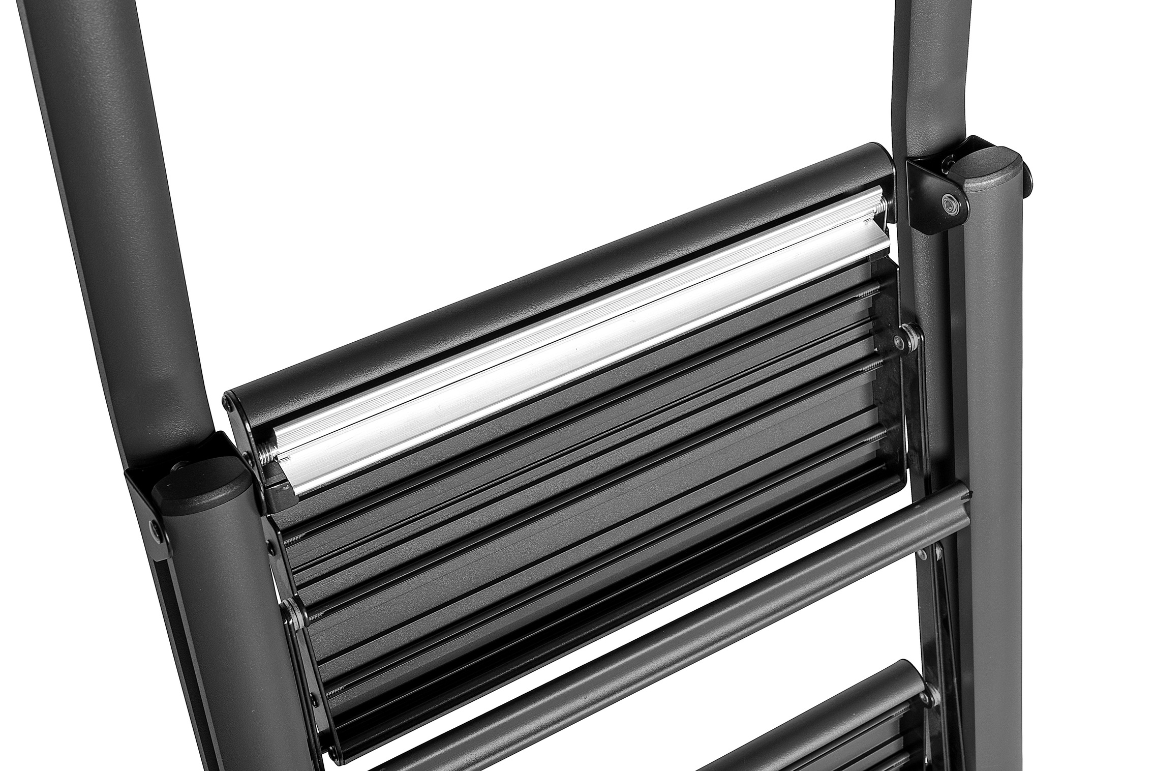 WENKO Trittleiter »Modell Alu-Compact, Klapptritt« 1 Stk. tlg. leichte, mit Anti-Rutsch-Füßen zusammenklappbare Leiter