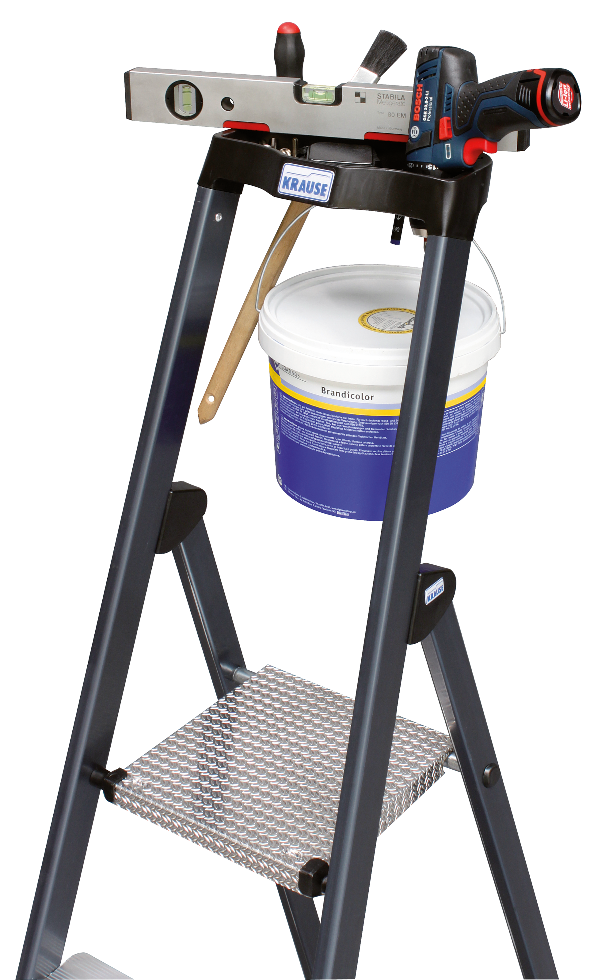 KRAUSE Stehleiter »SePro S«, Alu eloxiert, 1x6 Stufen, Arbeitshöhe ca. 325 cm