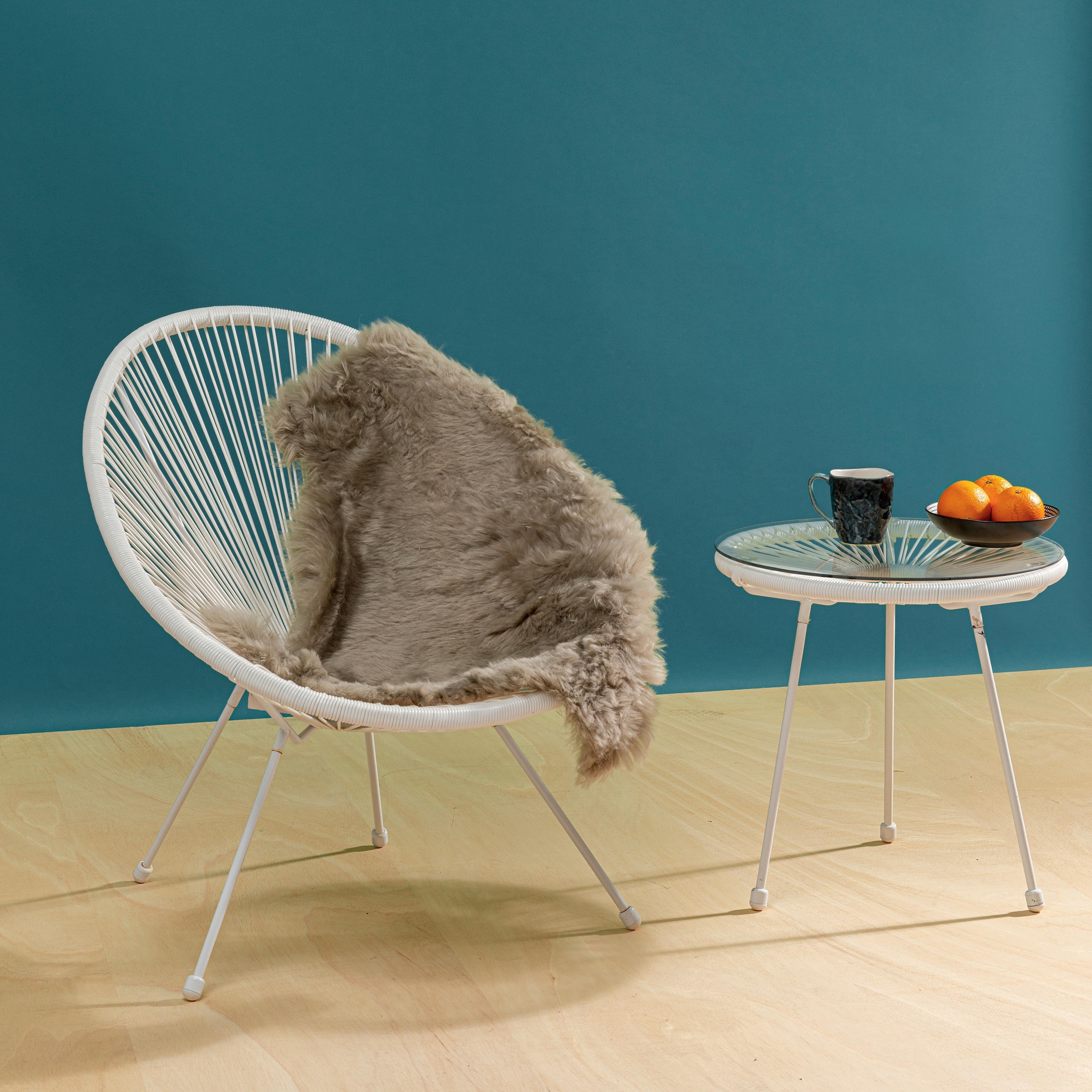 Kare Design Teppich »Lammfell Heidi 65x85cm« Motivform 4 mm Höhe weiß oder grau