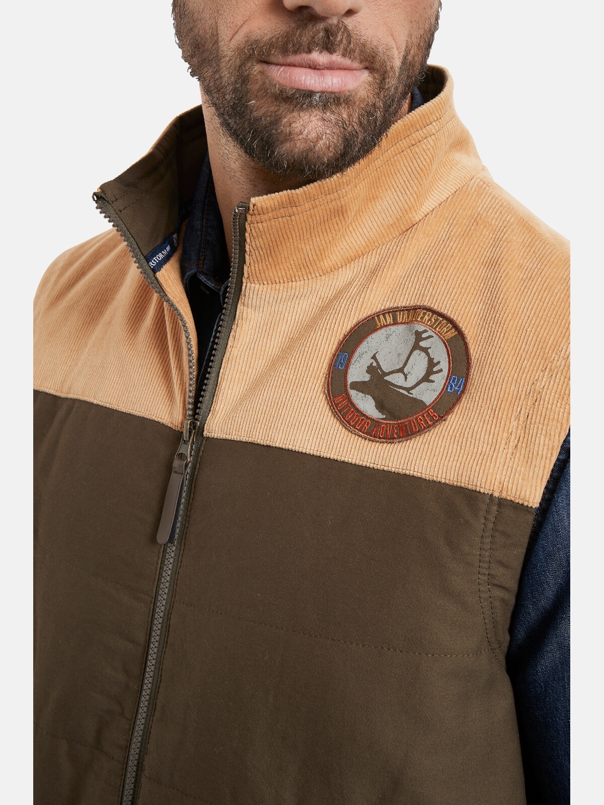 Jan Vanderstorm Steppweste »Steppweste HRING« 1 Stk. wärmend, stylische Corddetails