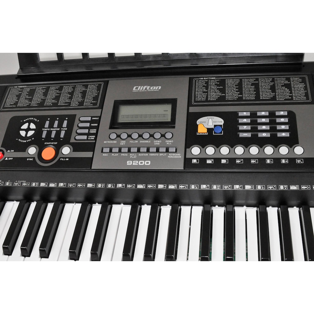 Clifton Home-Keyboard »61-Tasten Keyboard mit LC-Display«, (Set)