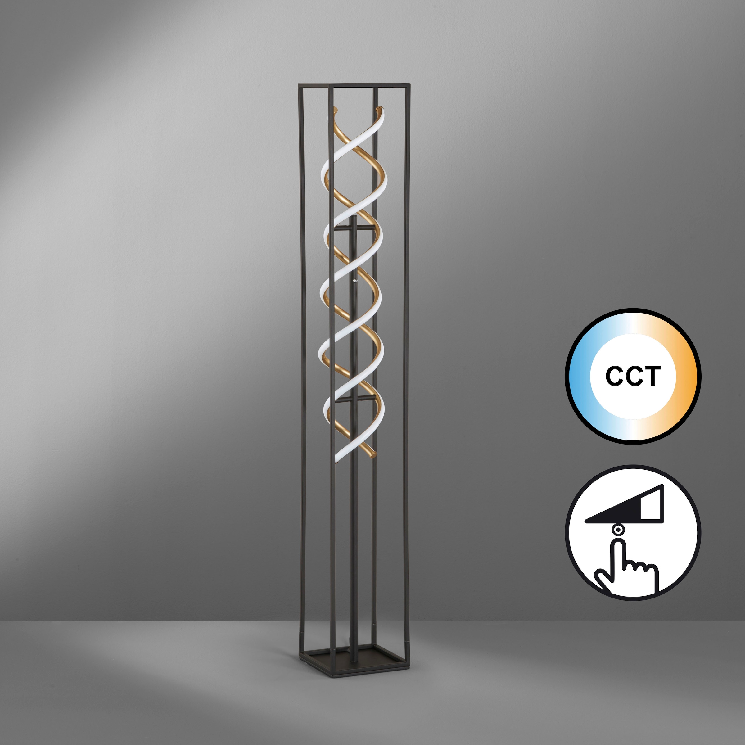FISCHER & HONSEL Stehlampe »Gian«, 1 flammig, Leuchtmittel LED-Modul | LED fest integriert, langlebige LED, dimmbar