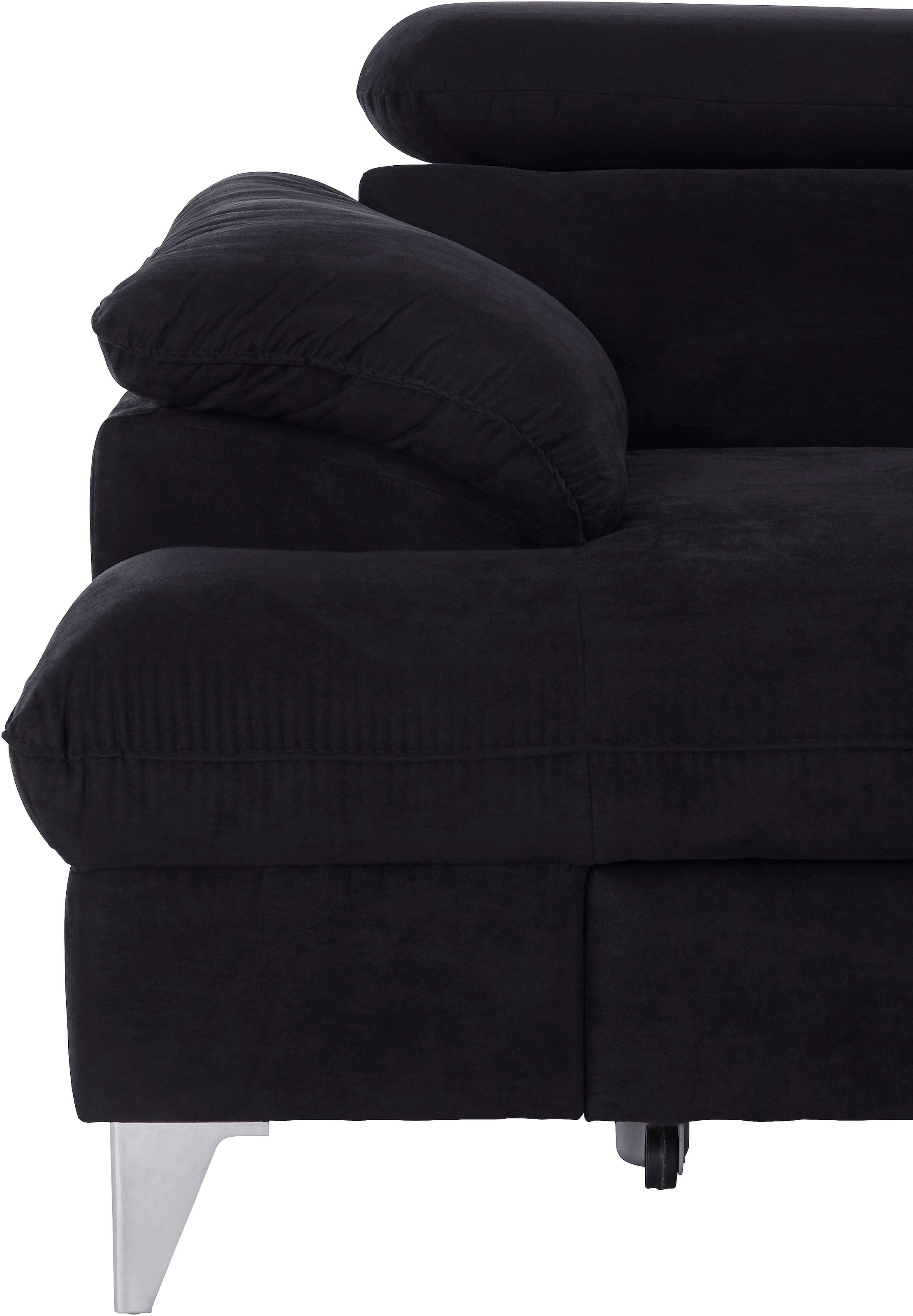 COTTA Ecksofa »Caluso L-Form«, inklusive Kopfteilverstellung, wahlweise mit Bettfunktion