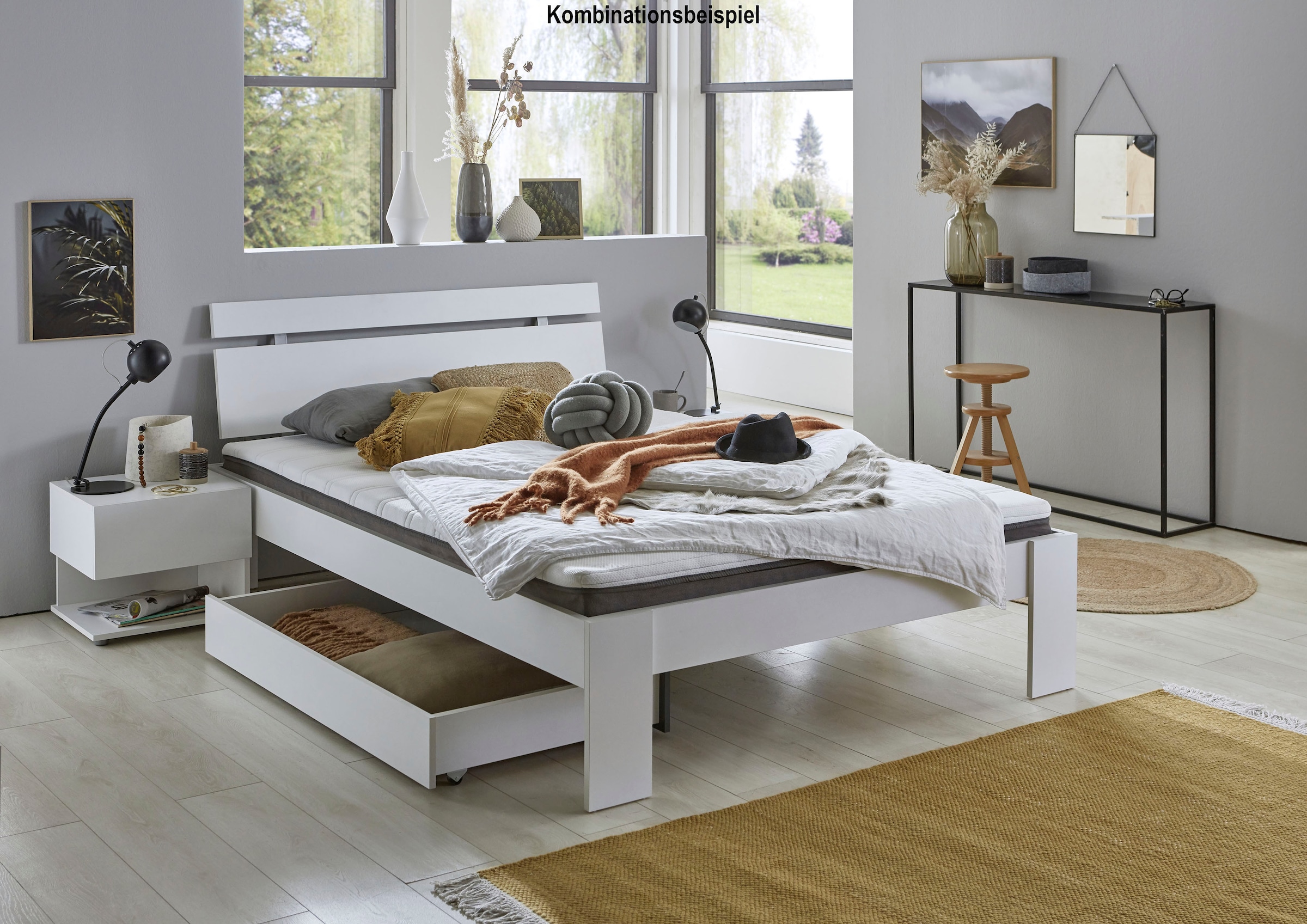 Relita Futonbett »Lian«, LF 140 x 200 cm, mit Kopfteil, frei im Raum stellbar