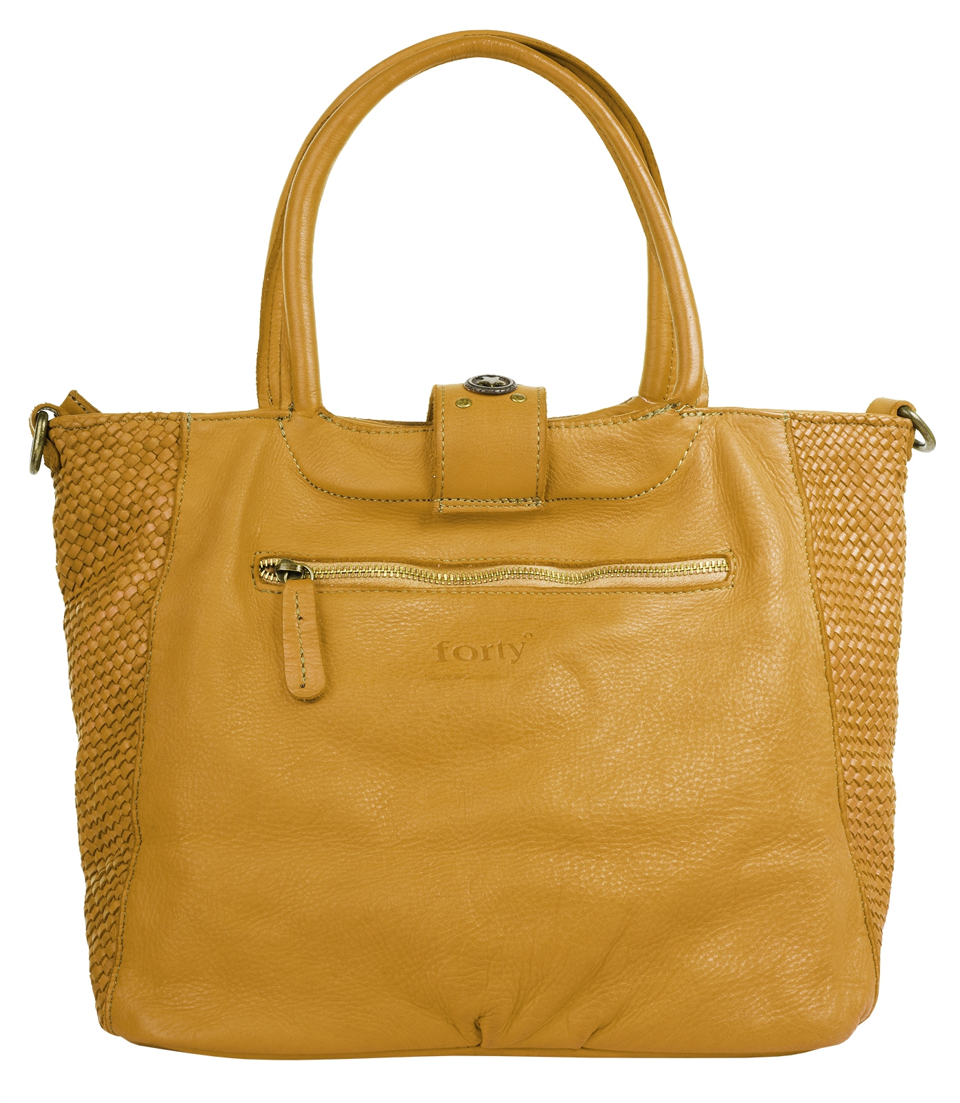 forty° Henkeltasche, echt Leder, Made in Italy