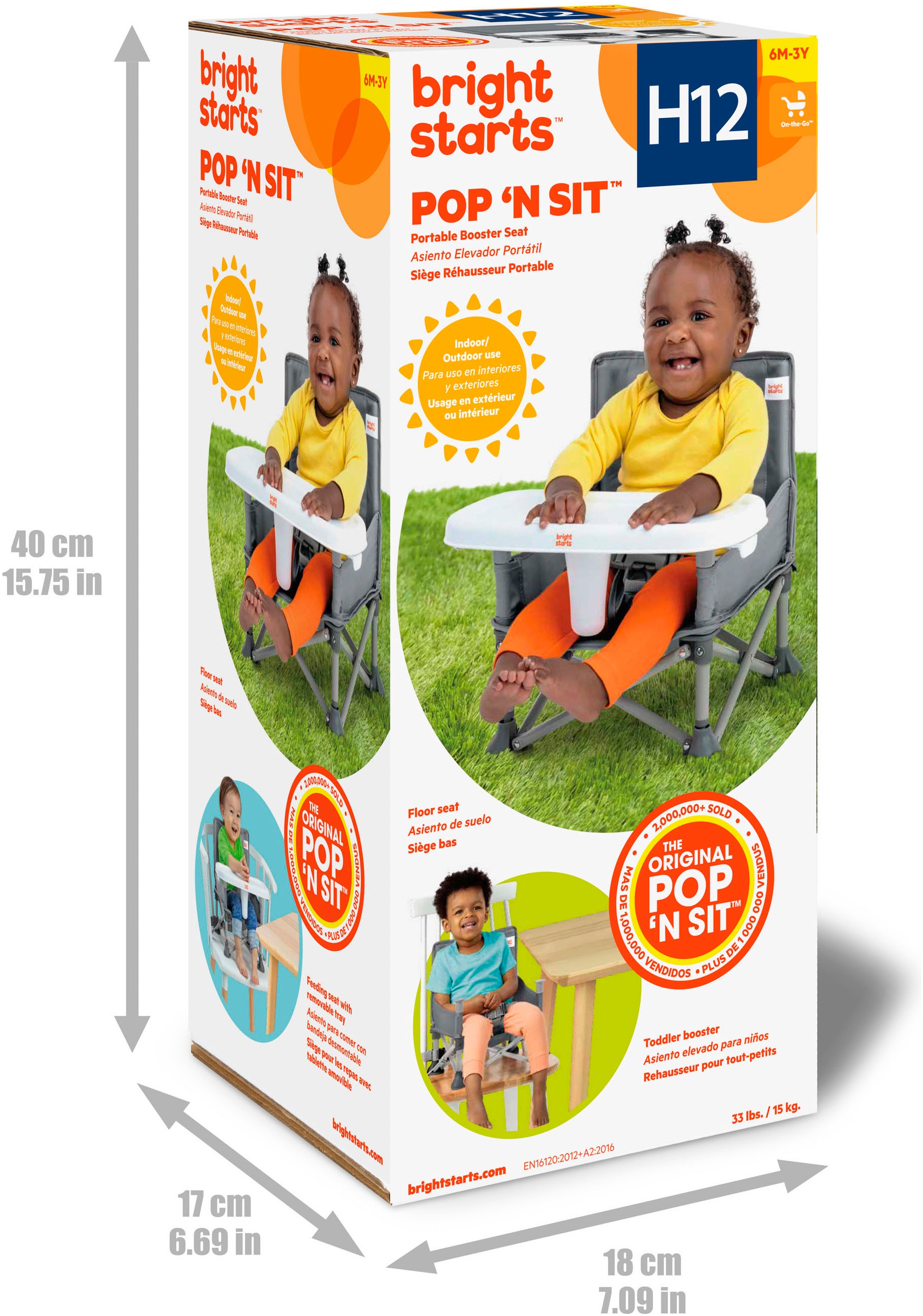 Bright Starts Tischsitz »Pop ‘N Sit™ Portable Booster Seat«