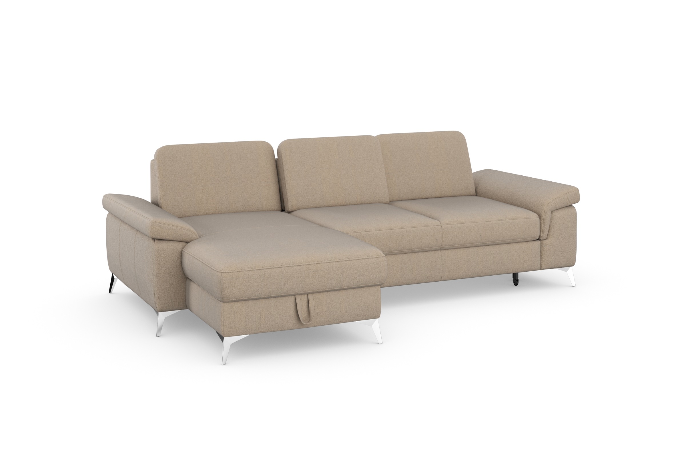 sit&more Ecksofa »Padua L-Form«, inklusive Sitztiefenverstellung, Armteilfunktion und Federkern