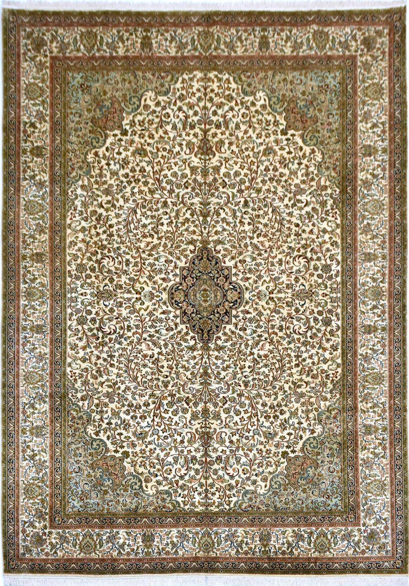Kayoom Seidenteppich »Kashan 6392«, rechteckig, Einzelstück mit Zertifikat, Wohnzimmer