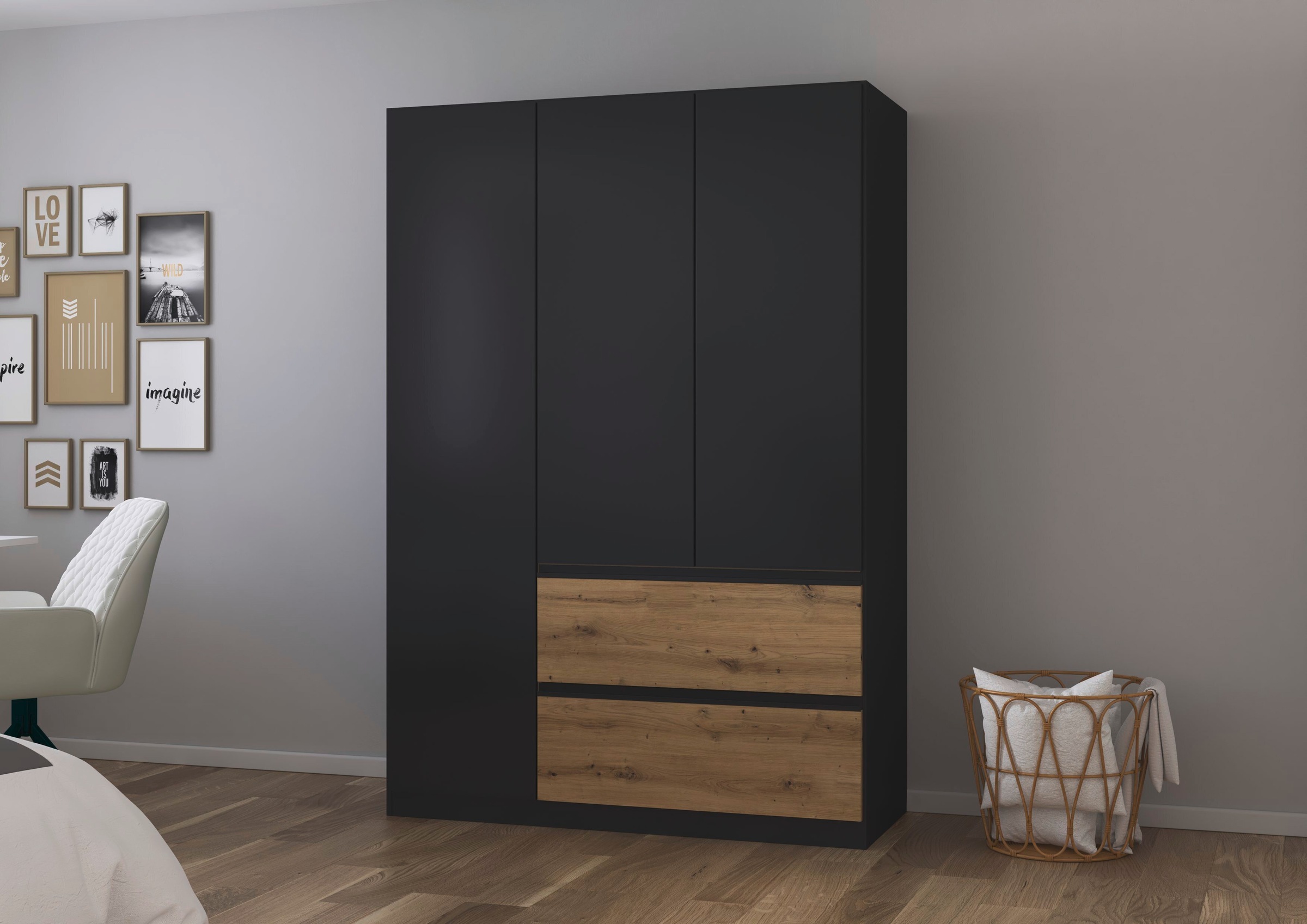 rauch Jugendzimmer-Set »Komplettzimmer Schlafzimmer-Set (5-St.) Jugendzimmer-Set JOEL« Set, Bett 90x200 oder 140x200 cm, Ausstattungspakete BASIC/CLASSIC/PREMIUM, 5 Stk. tlg.