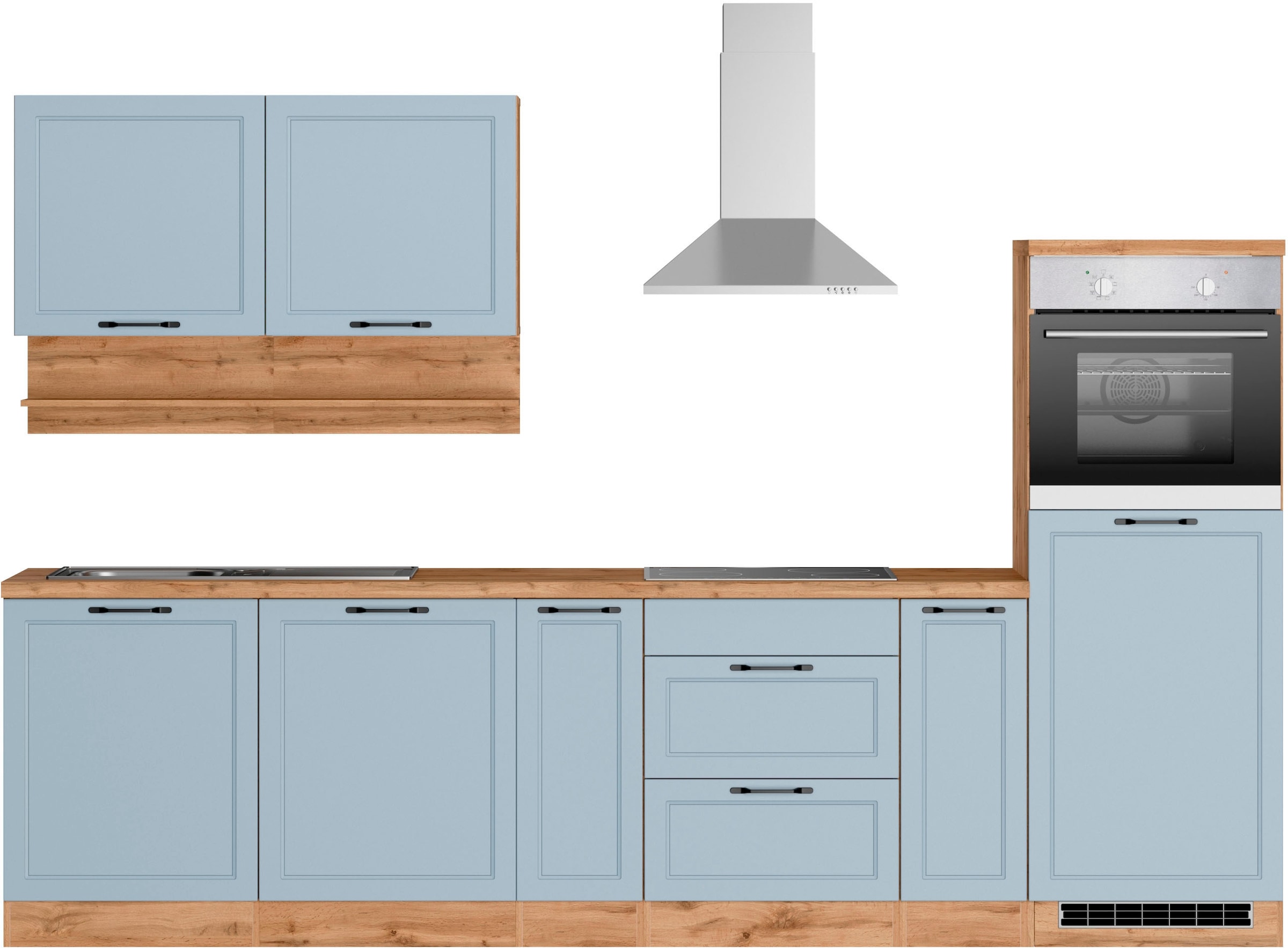 KOCHSTATION Küchenzeile »KS-Lana« 300 cm breit, wahlweise mit oder ohne E-Geräte