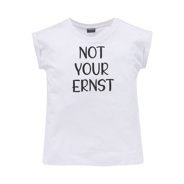KIDSWORLD T-Shirt »NOT YOUR ERNST«, legere Form mit kleinem Ärmelaufschlag  bei ♕