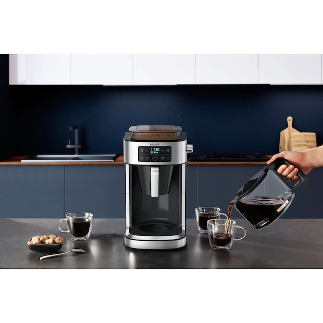 Krups Filterkaffeemaschine »KM760D Aroma Partner«, 1,25 l Kaffeekanne,  integrierte Kaffee-Vorratsbox für bis zu 400 g frischen Kaffee mit 3 Jahren  XXL Garantie