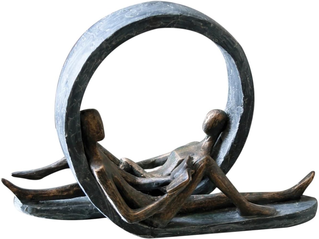 Casablanca by Gilde Dekofigur »Skulptur Auszeit« Dekoobjekt, Höhe 22 cm, mit Spruchanhänger, Wohnzimmer
