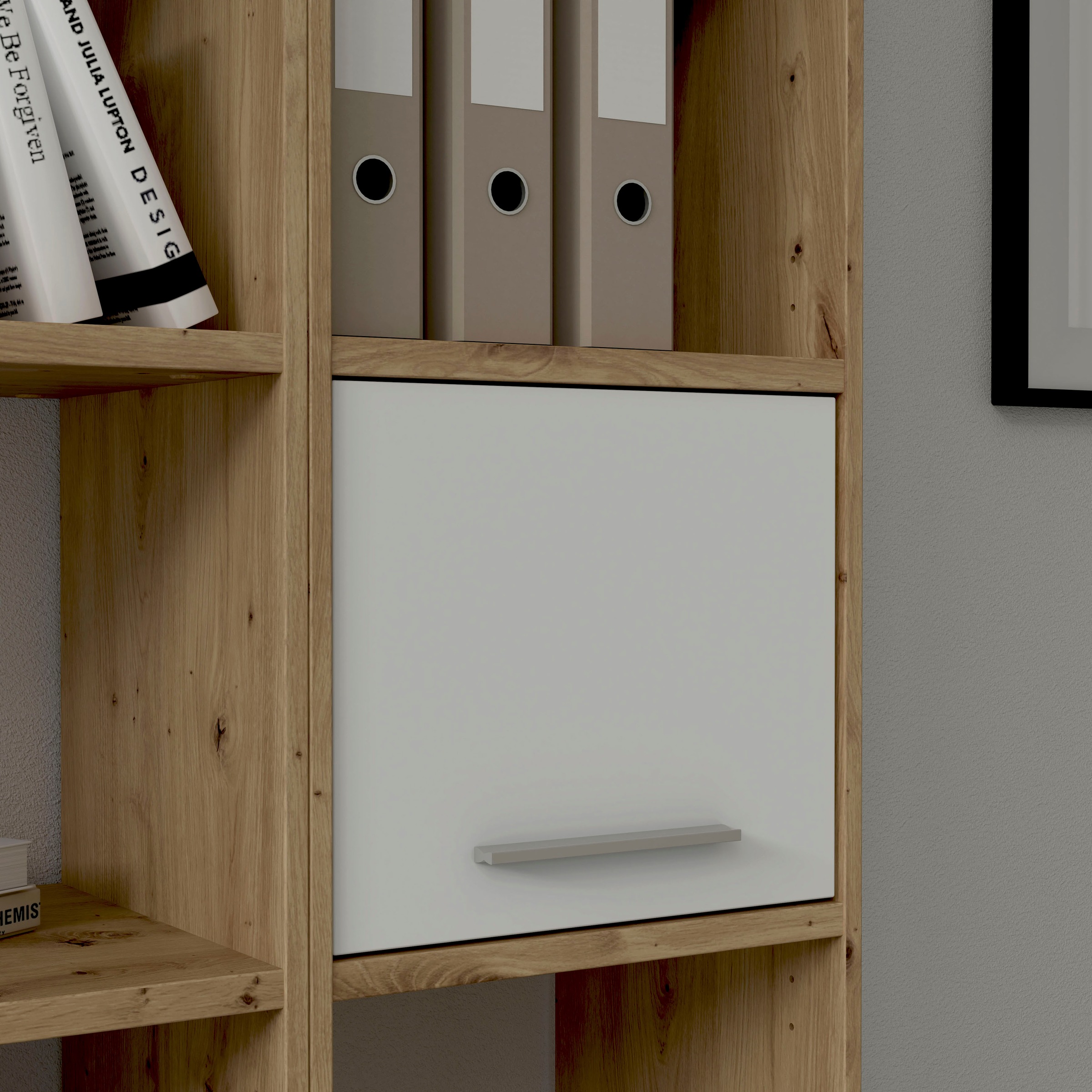 FORTE Aktenregal »Candlekeep, modernes Design«, Bücherregal, Höhe 220 cm, in 40 oder 80 cm Breite