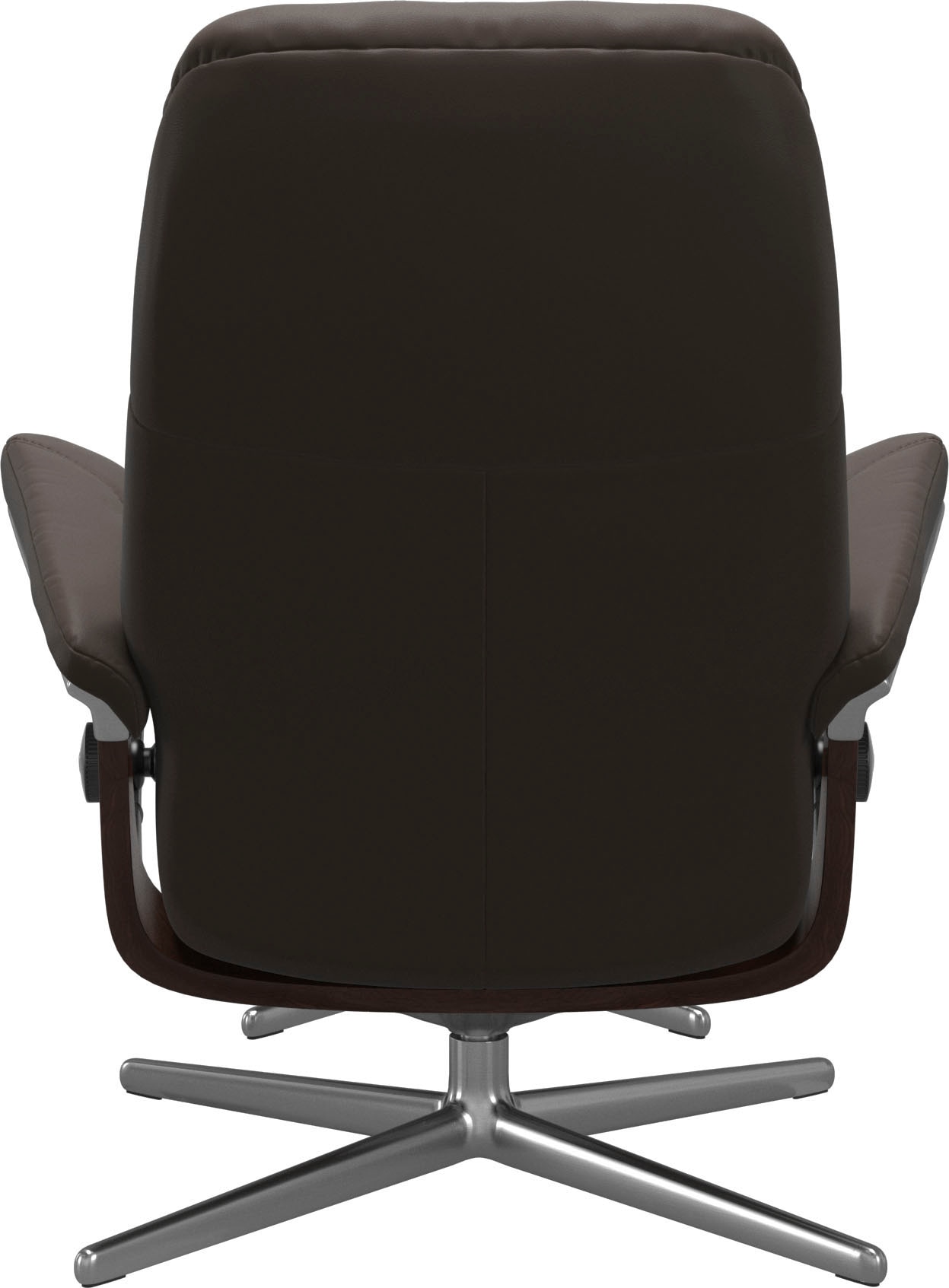 Stressless® Relaxsessel »Consul«, (Set, Relaxsessel mit Hocker), mit Hocker, mit Cross Base, Größe S, M & L, Holzakzent Braun