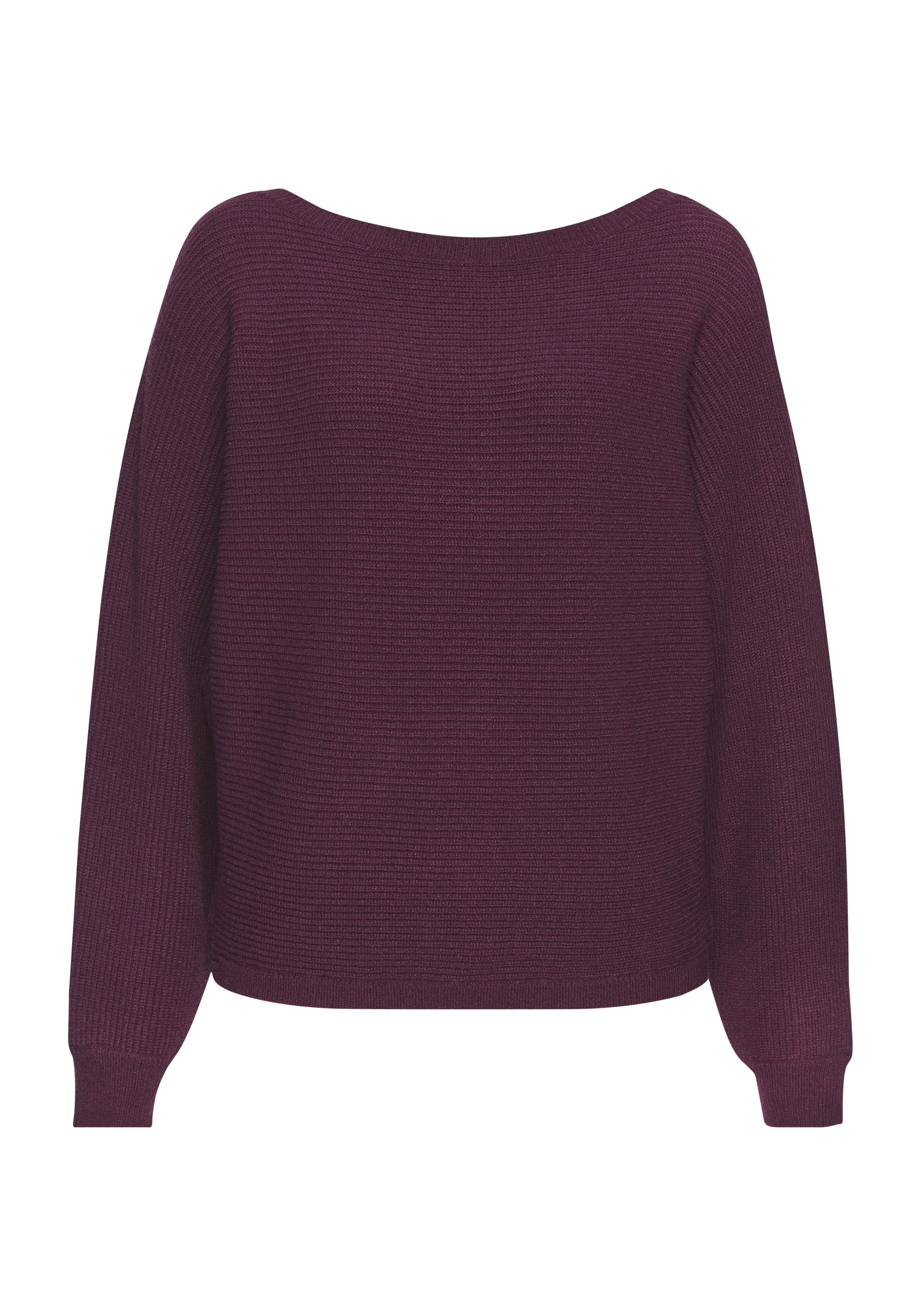 LASCANA Rundhalspullover mit Zierknöpfen hinten, lockerer Strickpullover