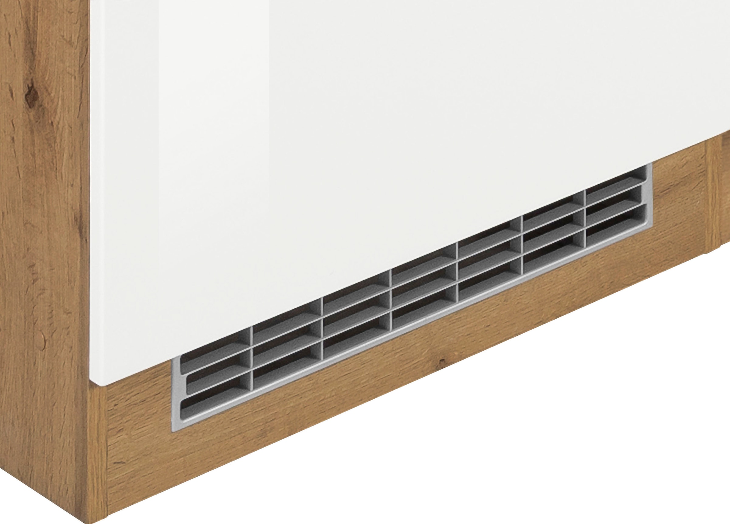 KOCHSTATION Küchenzeile »KS-Brindisi«, Breite 220 cm, wahlweise mit E-Geräten, mit MDF-Fronten und Regal