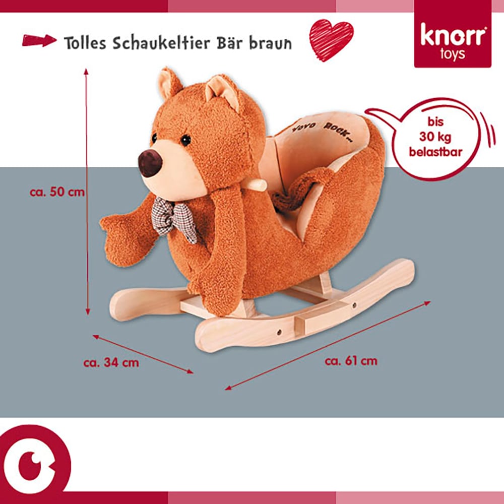 Knorrtoys® Schaukeltier »Bär braun«