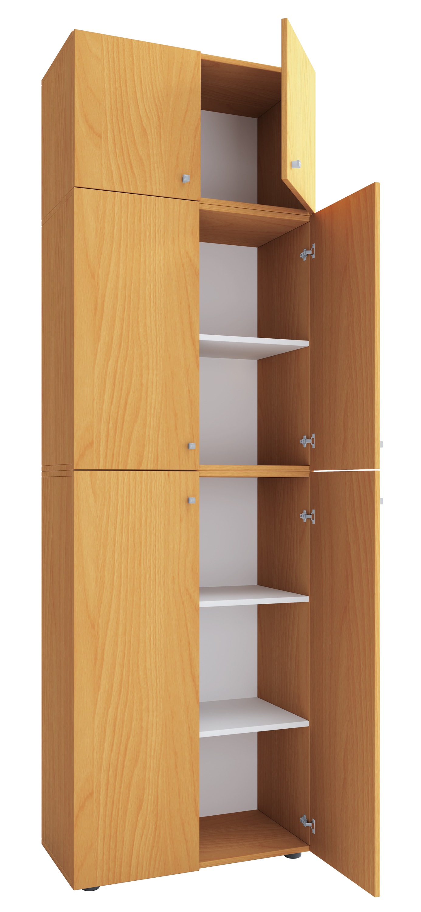 VCM Schuhschrank »VCM Holz-Schuhschrank | Maße: H. 223 x B. 70 x T. 39 cm| Allzweckschrank | 5 Fächer | 4 Drehtüren | Aufsatz mit 2 Türen¿ Lona«, (1 St.)