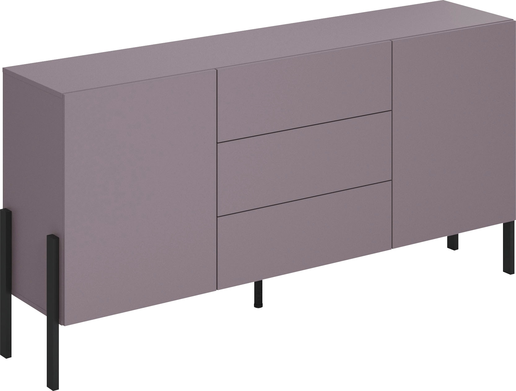 INOSIGN Sideboard »Jukon, Breite 150 bzw.180 cm, moderne grifflose Kommode«, Schubladenschrank 2 Türen/3 Schubkästen, push-to-open-Funktion