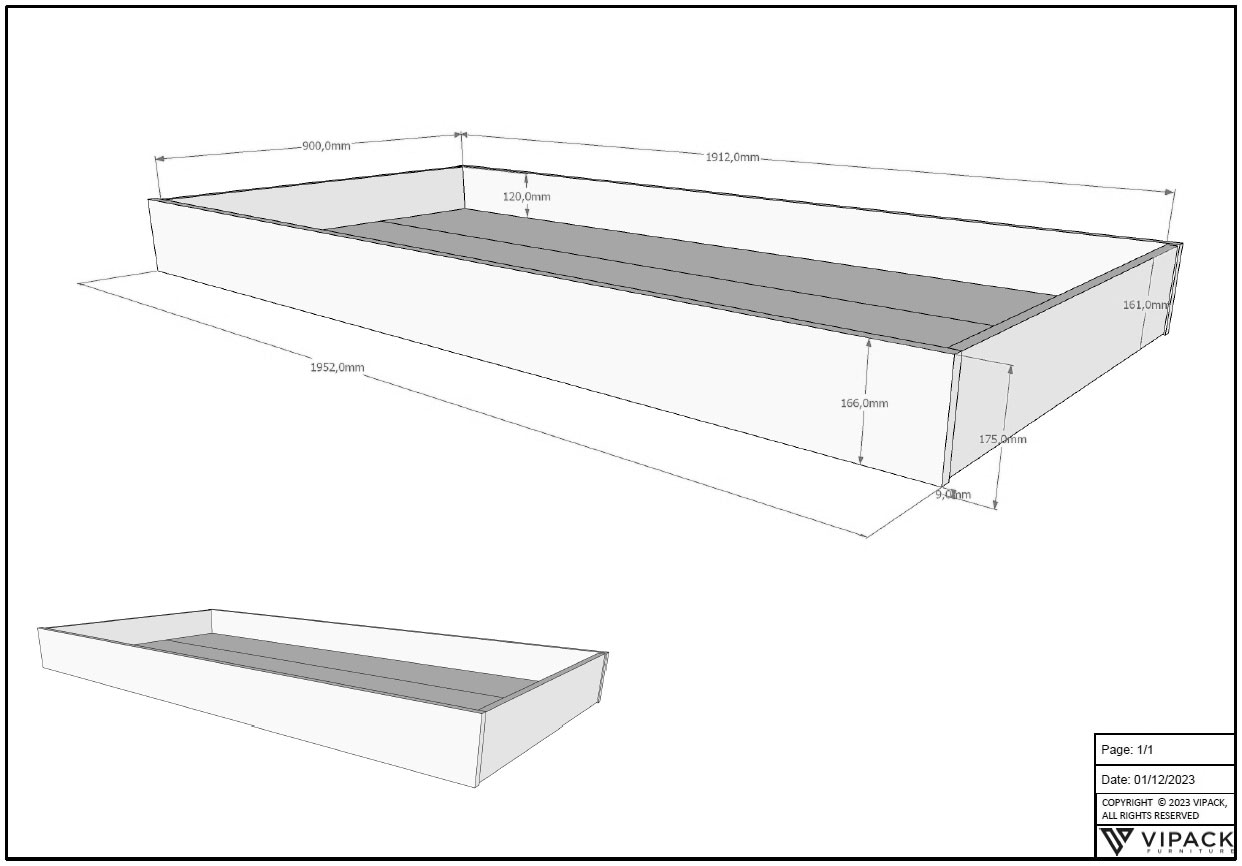 Home affaire Einzelbett, (Made in Europe), aus massiver Eiche geölt, LF 90x200 cm, wahlweise mit Bettschublade