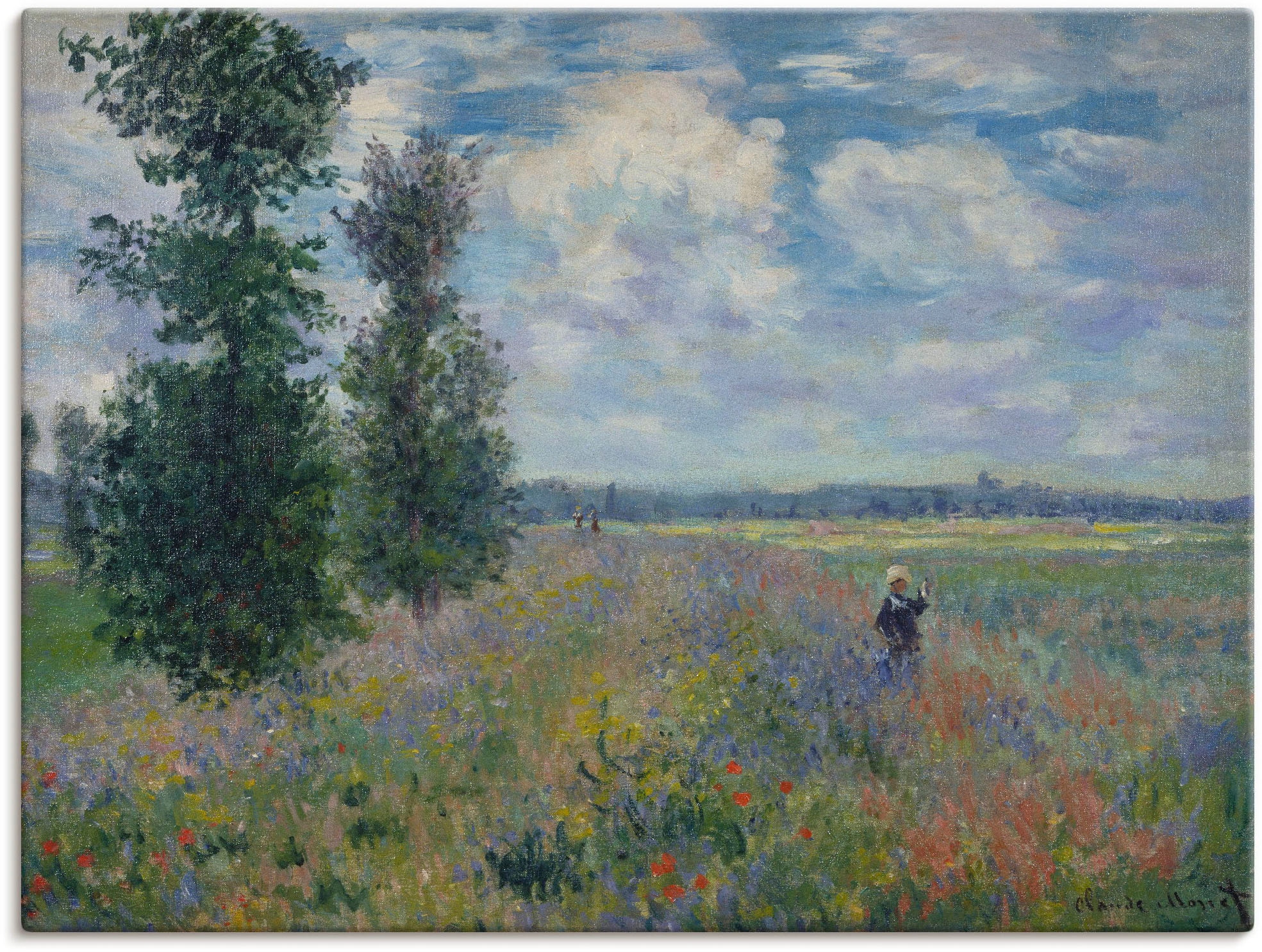Artland Leinwandbild »Les Coquelicots environs de Argenteuil«, Blumenwiese, (1 St.), auf Keilrahmen gespannt
