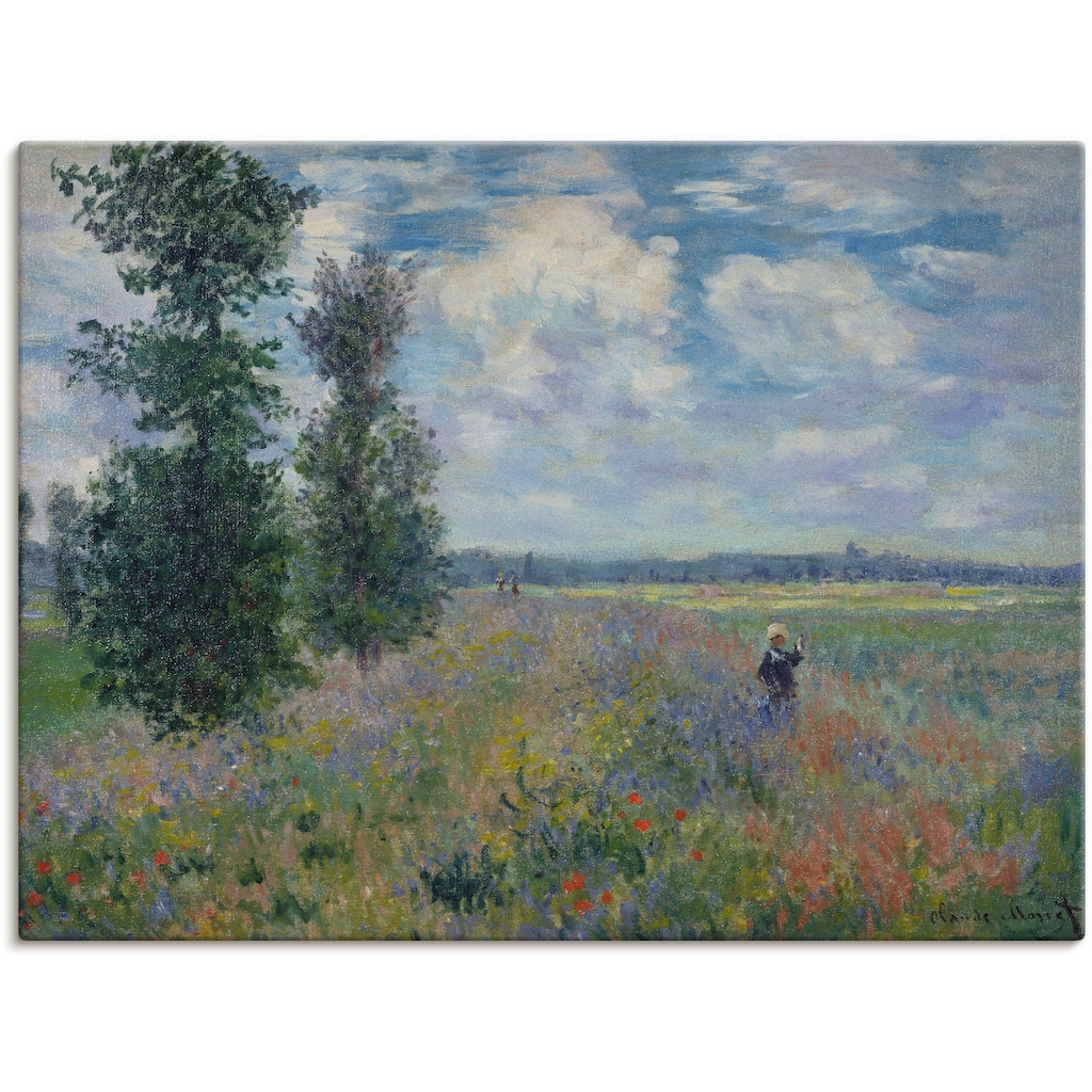 Artland Leinwandbild »Les Coquelicots environs de Argenteuil«, Blumenwiese, (1 St.)