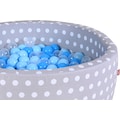 Knorrtoys® Bällebad »Soft, Grey White Dots«, mit 300 Bällen soft Blue/Blue/transparent; Made in Europe