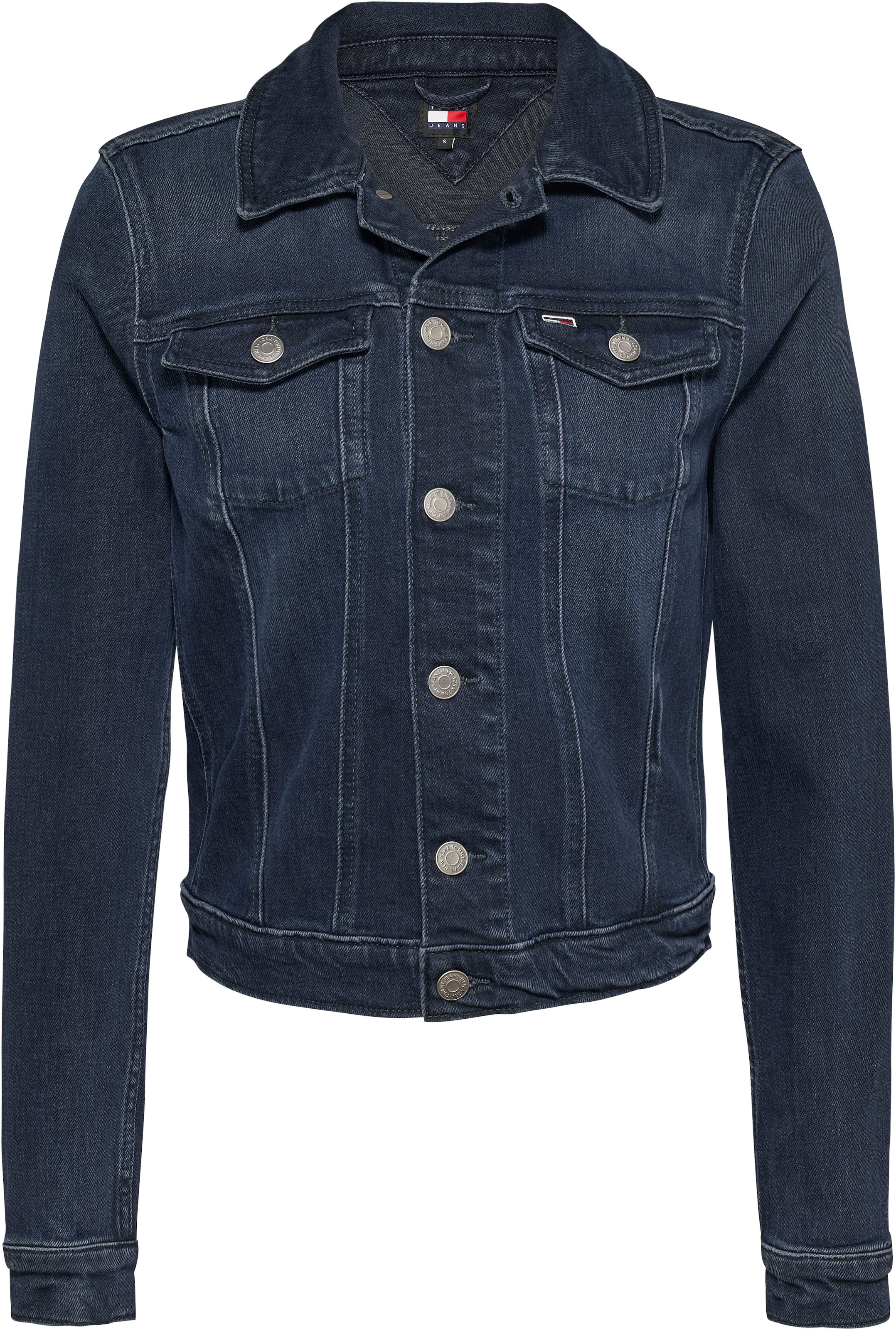 Tommy Jeans Jeansjacke »VIVIANNE SKN JACKET CH8168«, mit Tommy Jeans Flagge