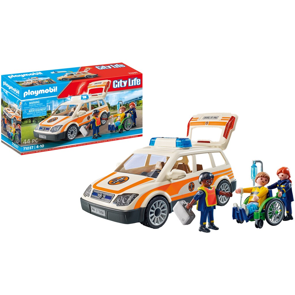 Playmobil® Konstruktions-Spielset »Notarzt-PKW (71037), City Life«, (44 St.)