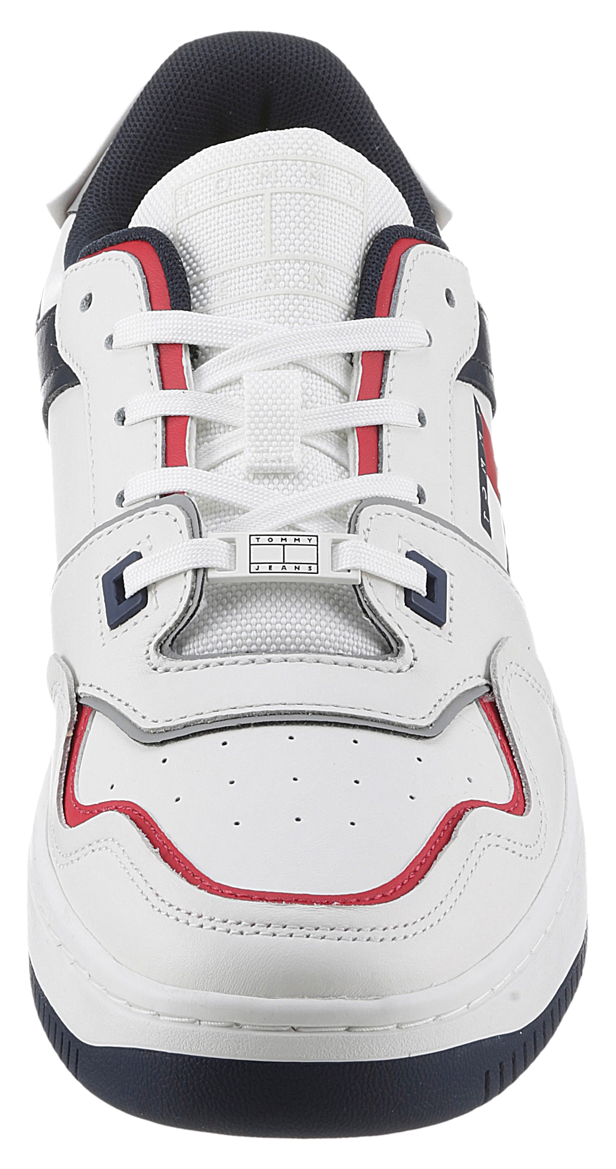 Tommy Jeans Keilsneaker »TJM RETRO BASKET CUPSOLE«, Schnürschuh, Freitzeitschuh, Halbschuh mit Kontrastbesätzen