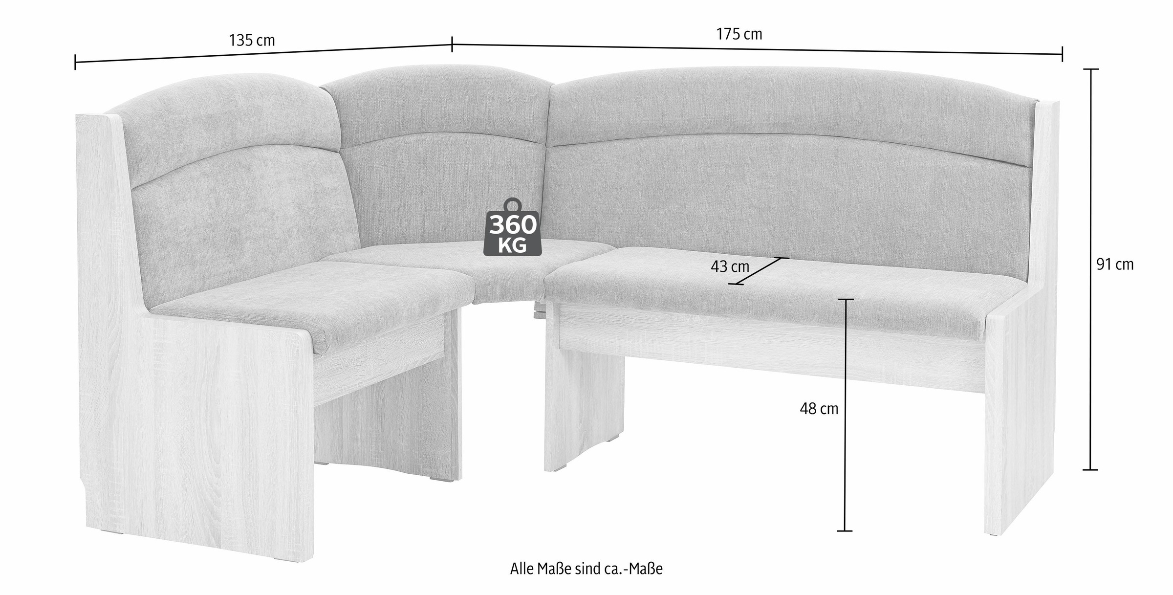 INOSIGN Eckbankgruppe »Moldau«, (Set, 4 tlg.)