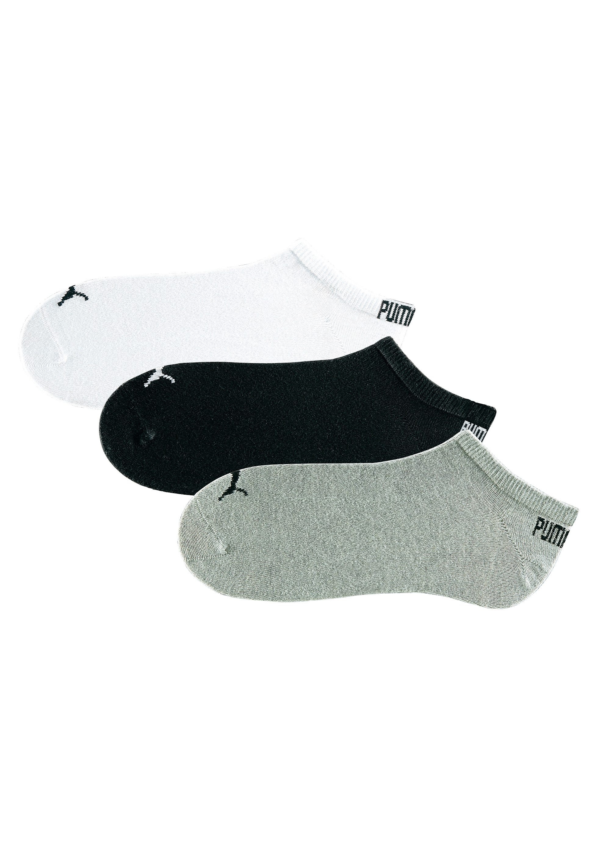 PUMA Sneakersocken, (3 Paar), mit eingestricktem Markenlogo