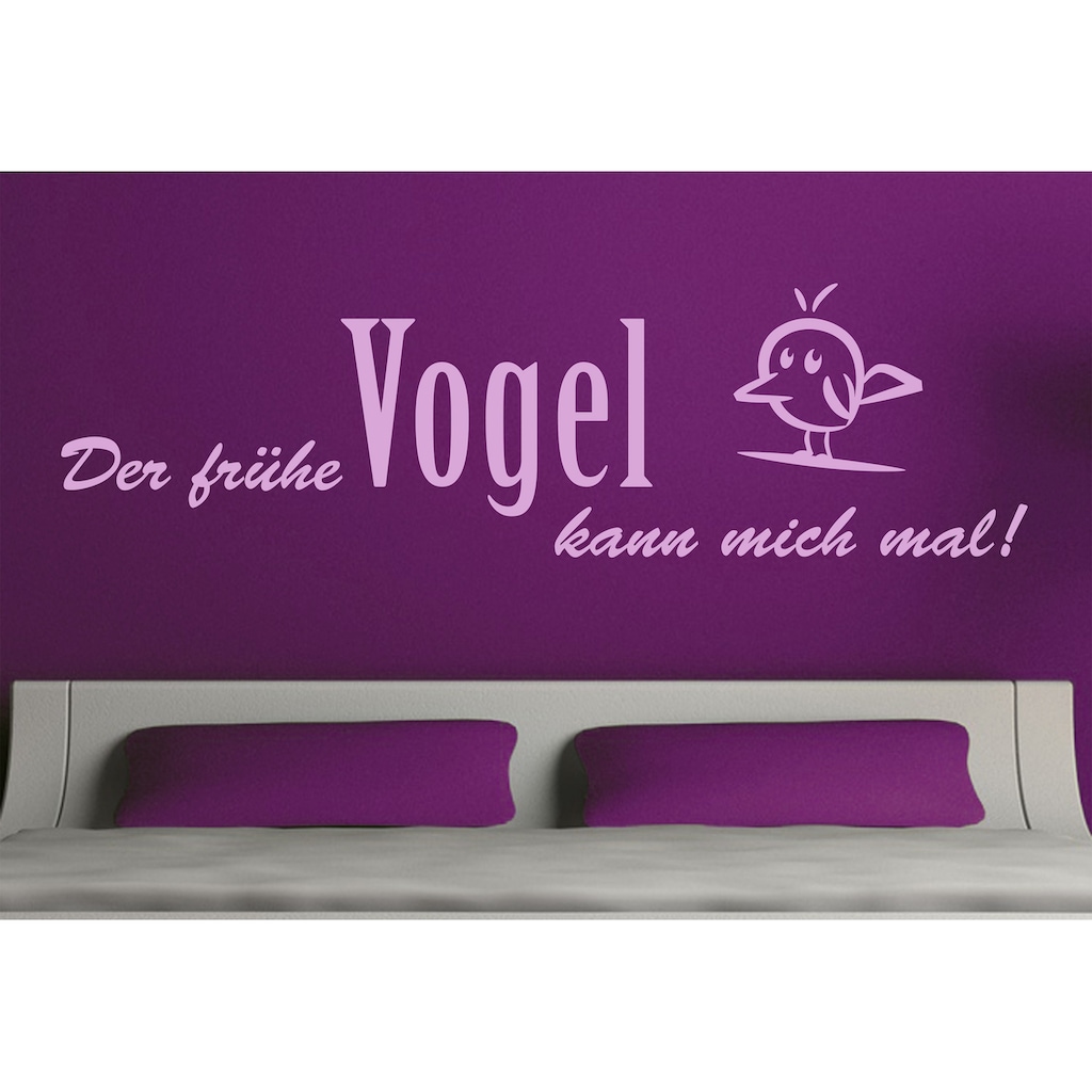 Wall-Art Wandspruch »Spruch Der frühe Vogel kann mich«