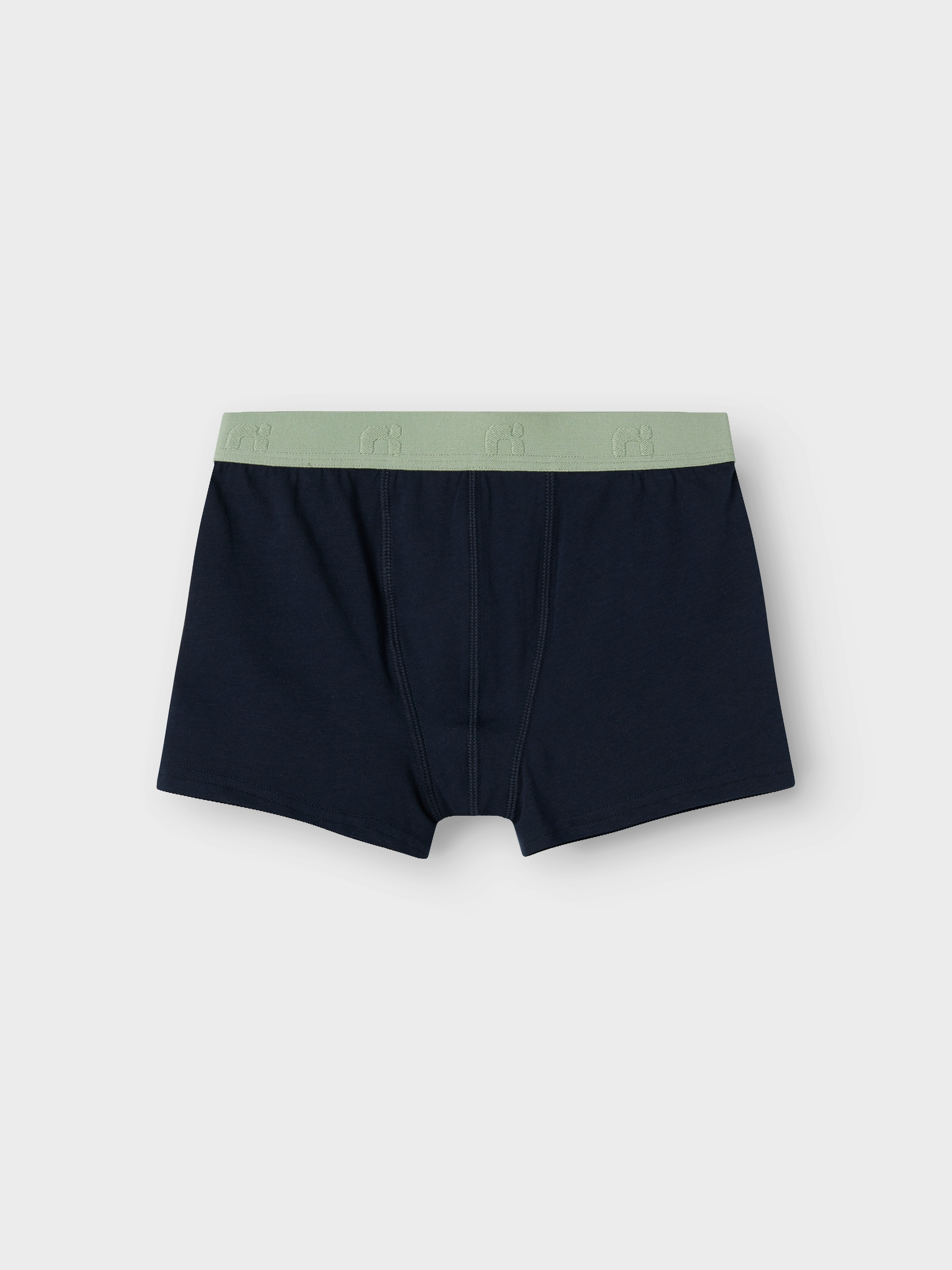 Name It Trunk »NKMBOXER für Jungen mit Logoschriftzug und weichem Bund« Packung, 5 Stk. eng, Jersey, aquamarine, angesetztes Bündchen