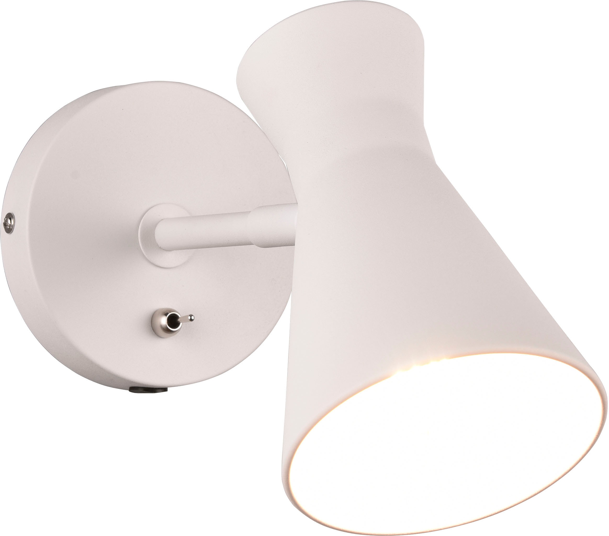 REALITY Leuchten Wandleuchte »Enzo«, 1 flammig, Leuchtmittel E27 | ohne Leuchtmittel, Wandspot exkl 1x E27 Leuchtmittel (10W), Kippschalter, schwenkbar